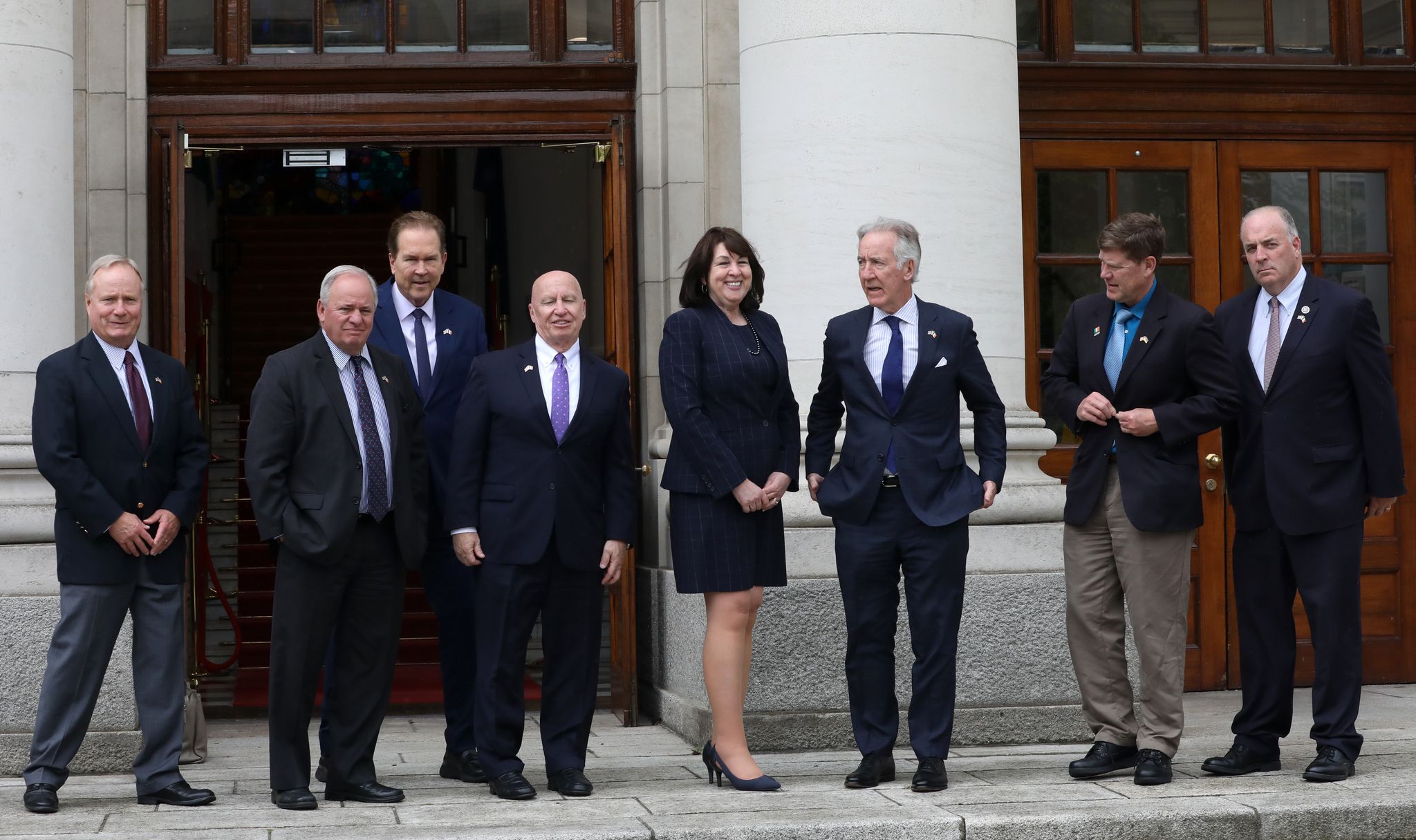 VISIT: Senator Richie Neal, third right, leads the delegation from the US on their visit to Ireland