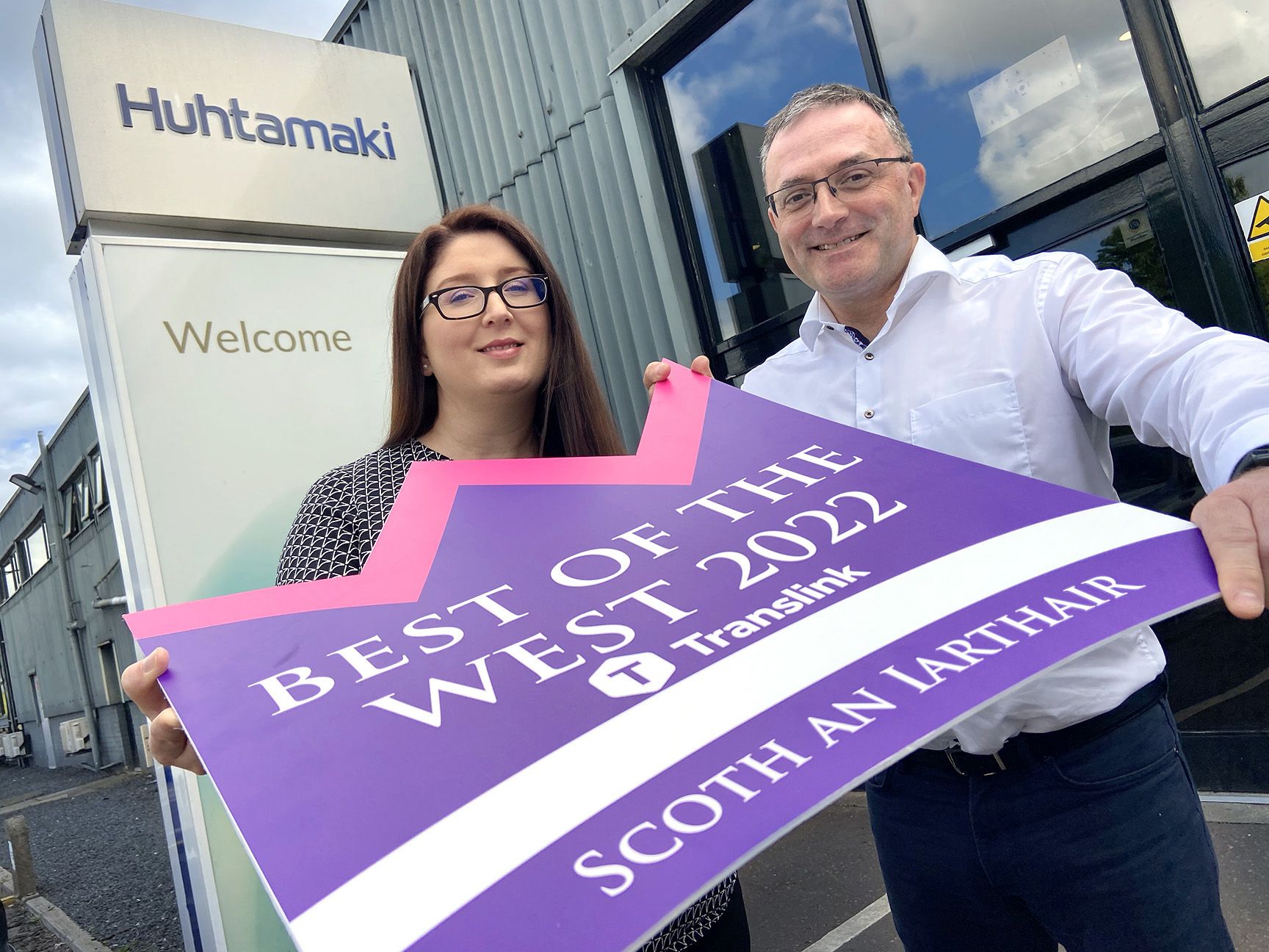PROUD SPONSORS: Patricia Lavery and Paddy Crilly of retail packaging manufacturers Huhtamaki