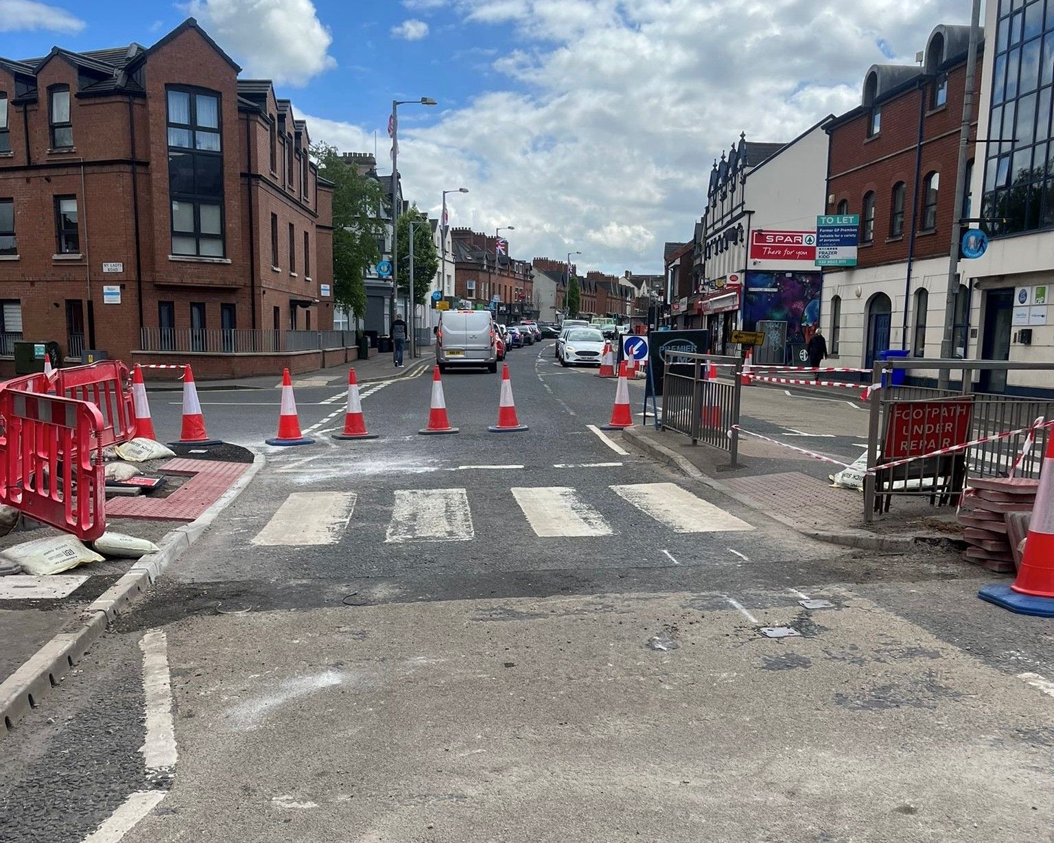 WORK BEGINS: The new crossing on the Ravenhill Road has been welcomed by locals