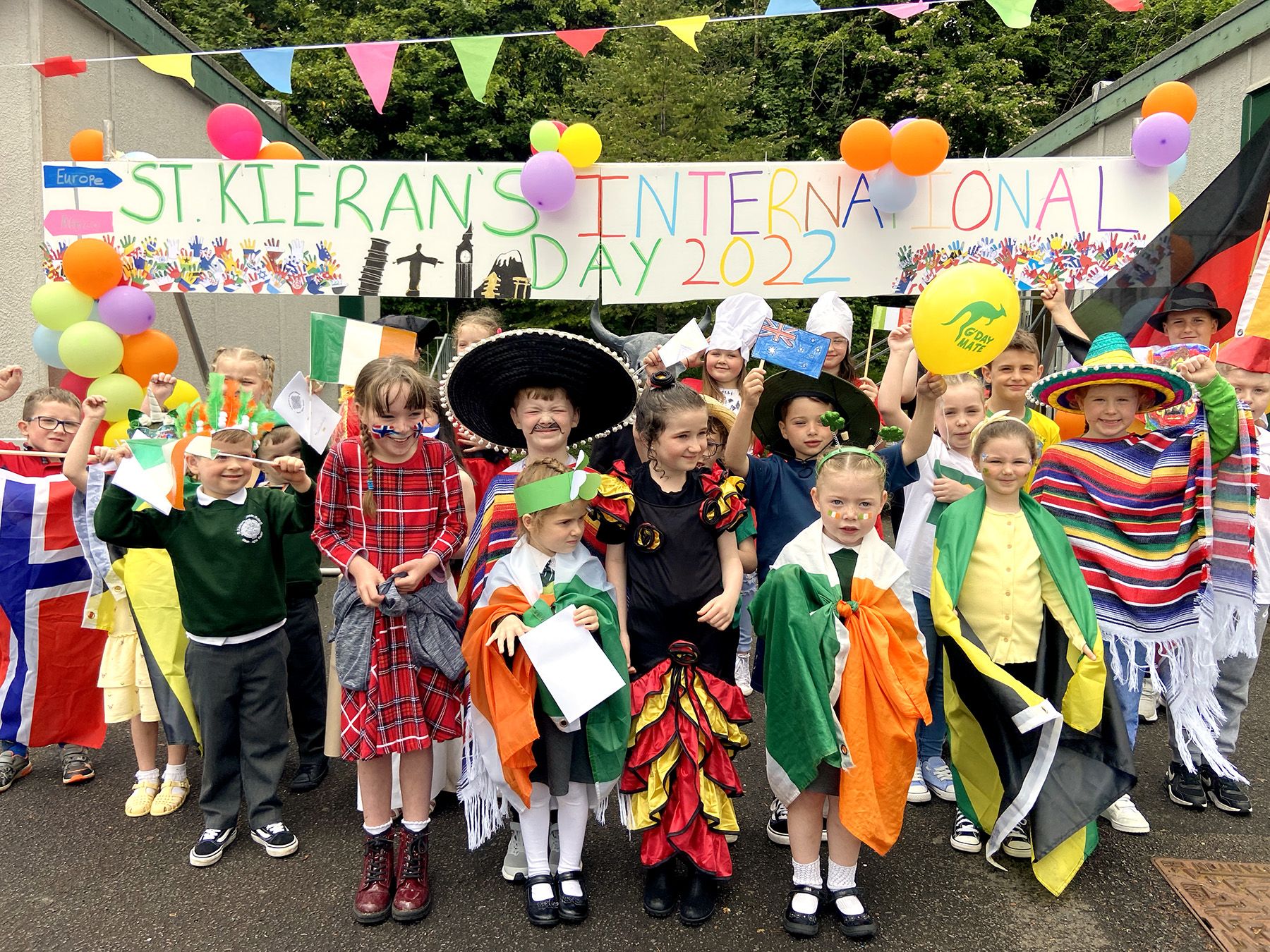 MULTI-CULTURAL: St Kieran\'s Primary School pupils dressed as children from different countries as they celebrated International Day