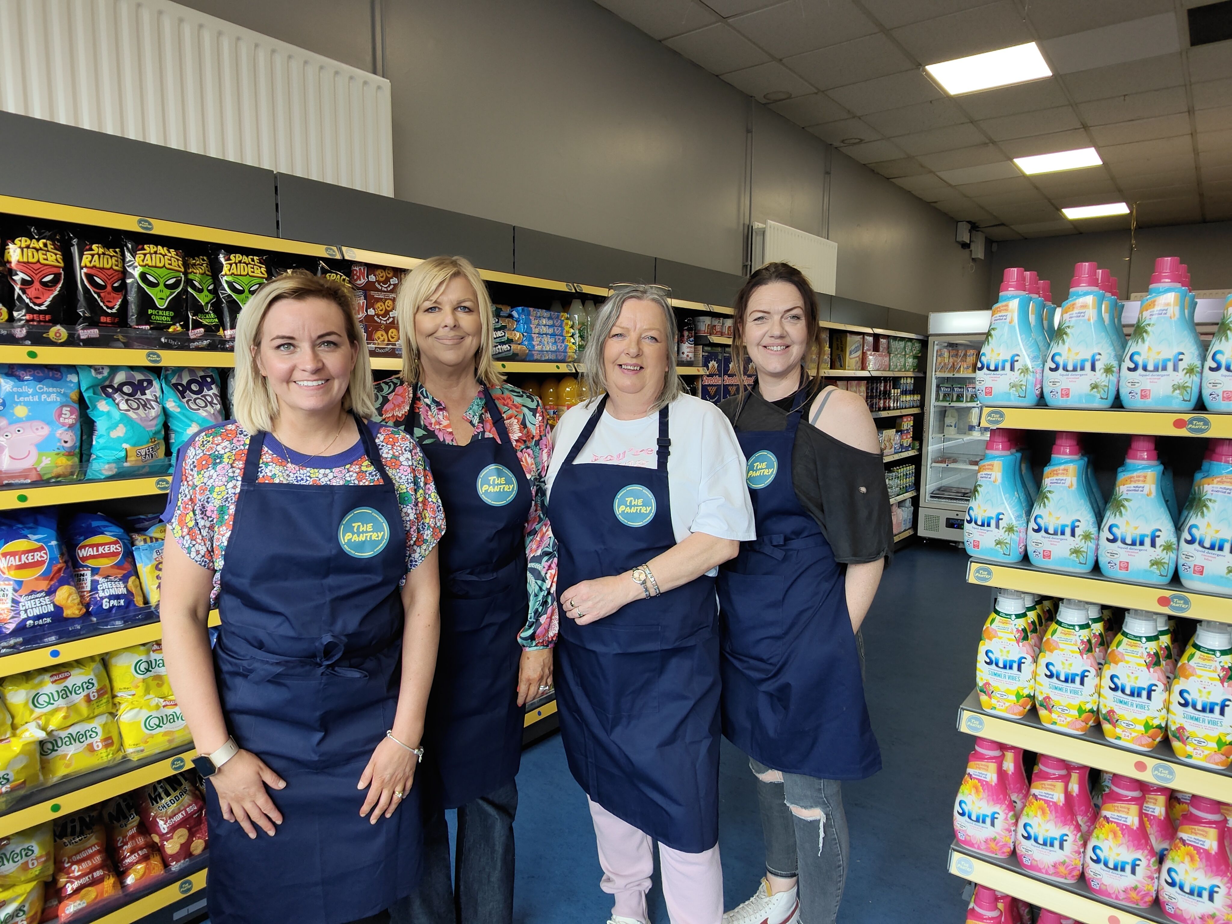 PANTRY: Fionnuala Black, Christine McKeown, Maria O’Dwyer and Paula Gallagher from the Ashton Centre Pantry