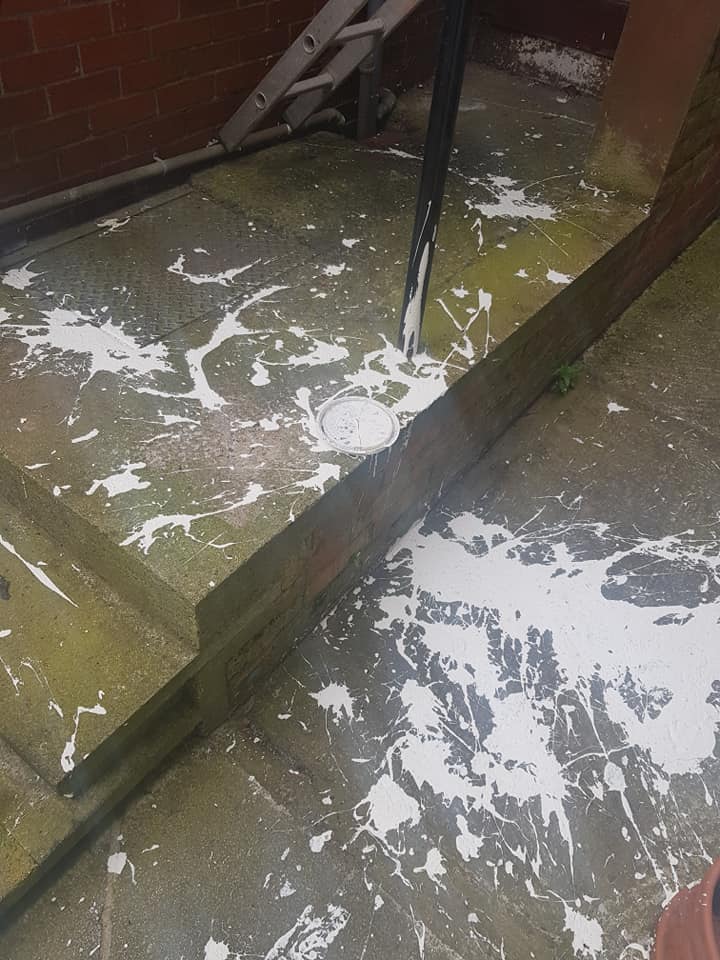 VANDALISM: White paint was thrown around the exterior of Newington Day Centre