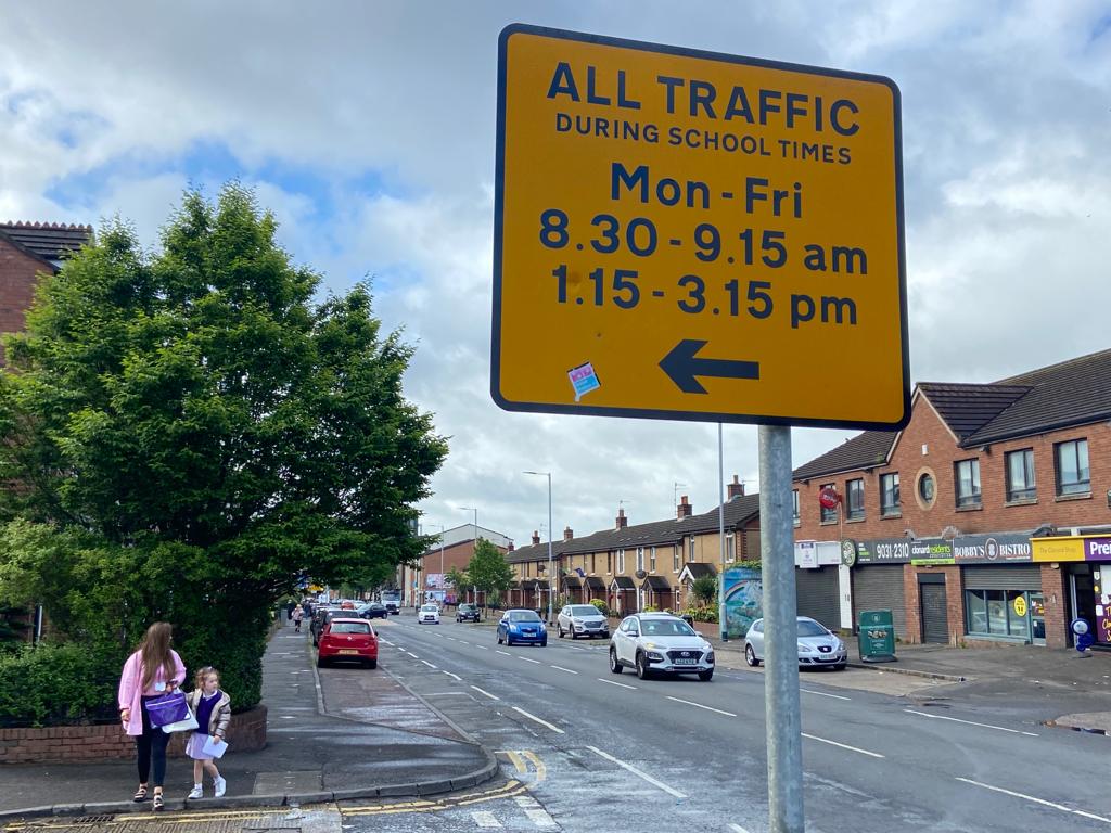 ONE WAY: Motorists are being encouraged to follow a one-way system around St Clare\'s Primary School