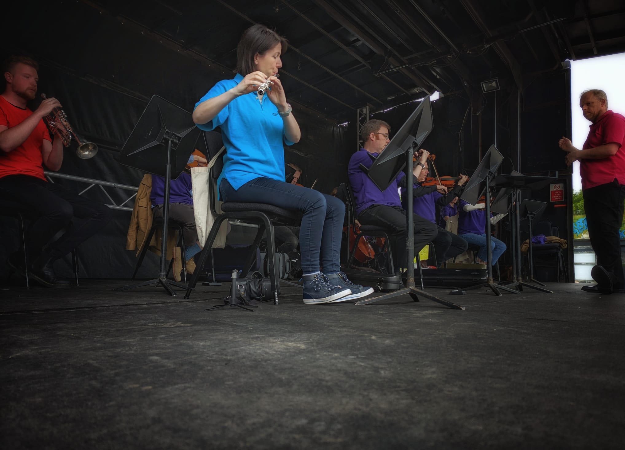 PERFORMANCE: The Ulster Orchestra were joined by primary 1 and 2 pupils for the event at Colin Town Square