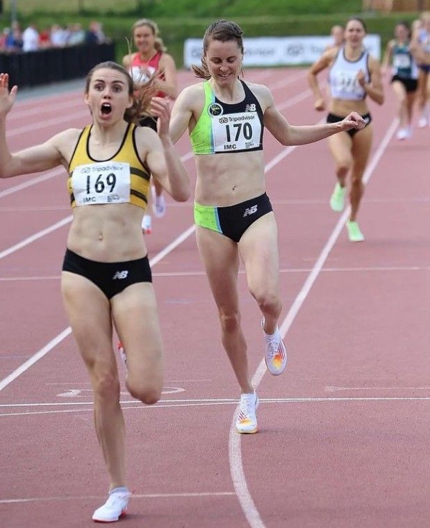Louise Shanahan breaking Irish 800m record 