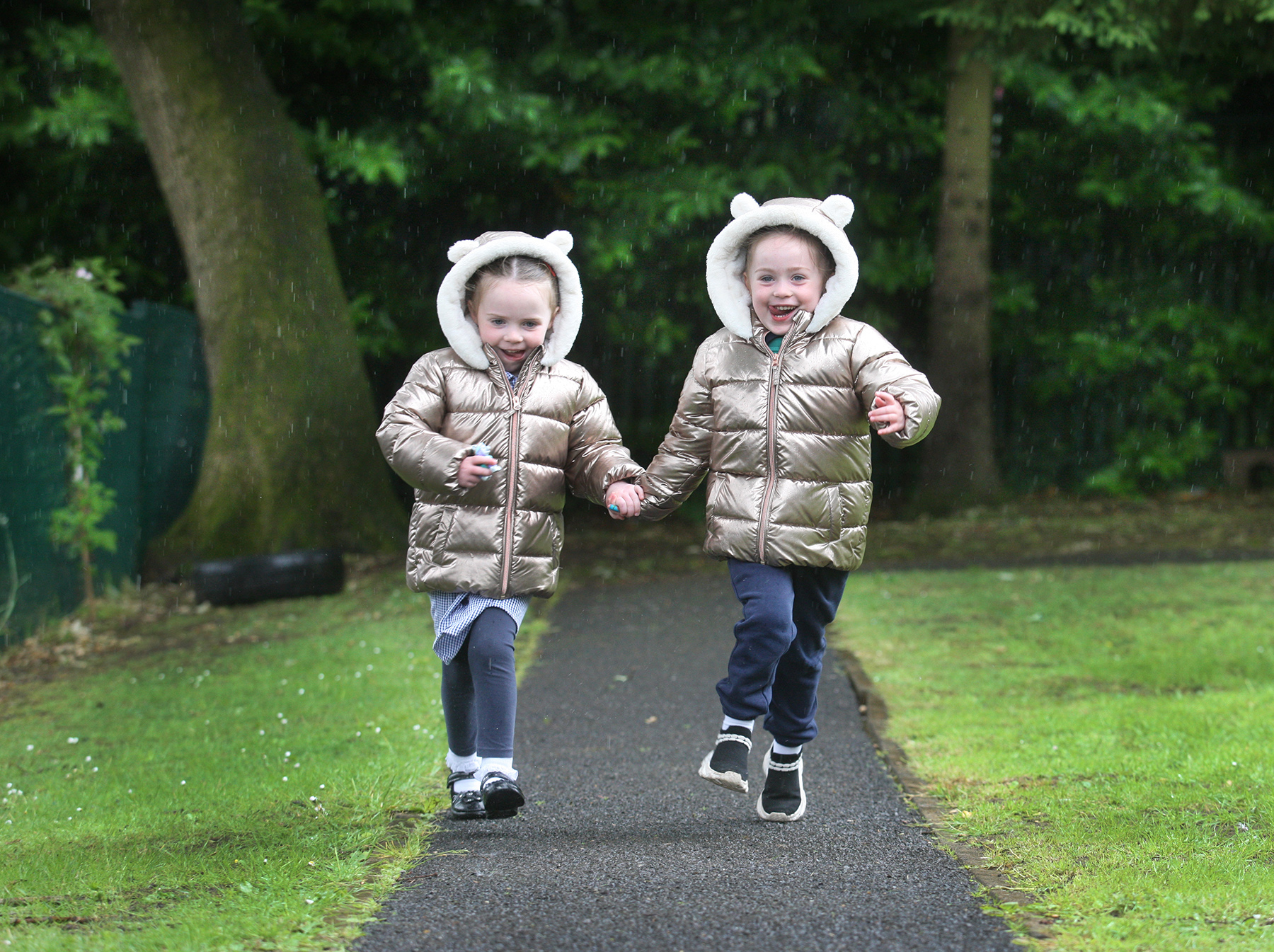 FUN: Kara and Maya at the Official opening of new outdoor facilities in St. Michael's Nursery School