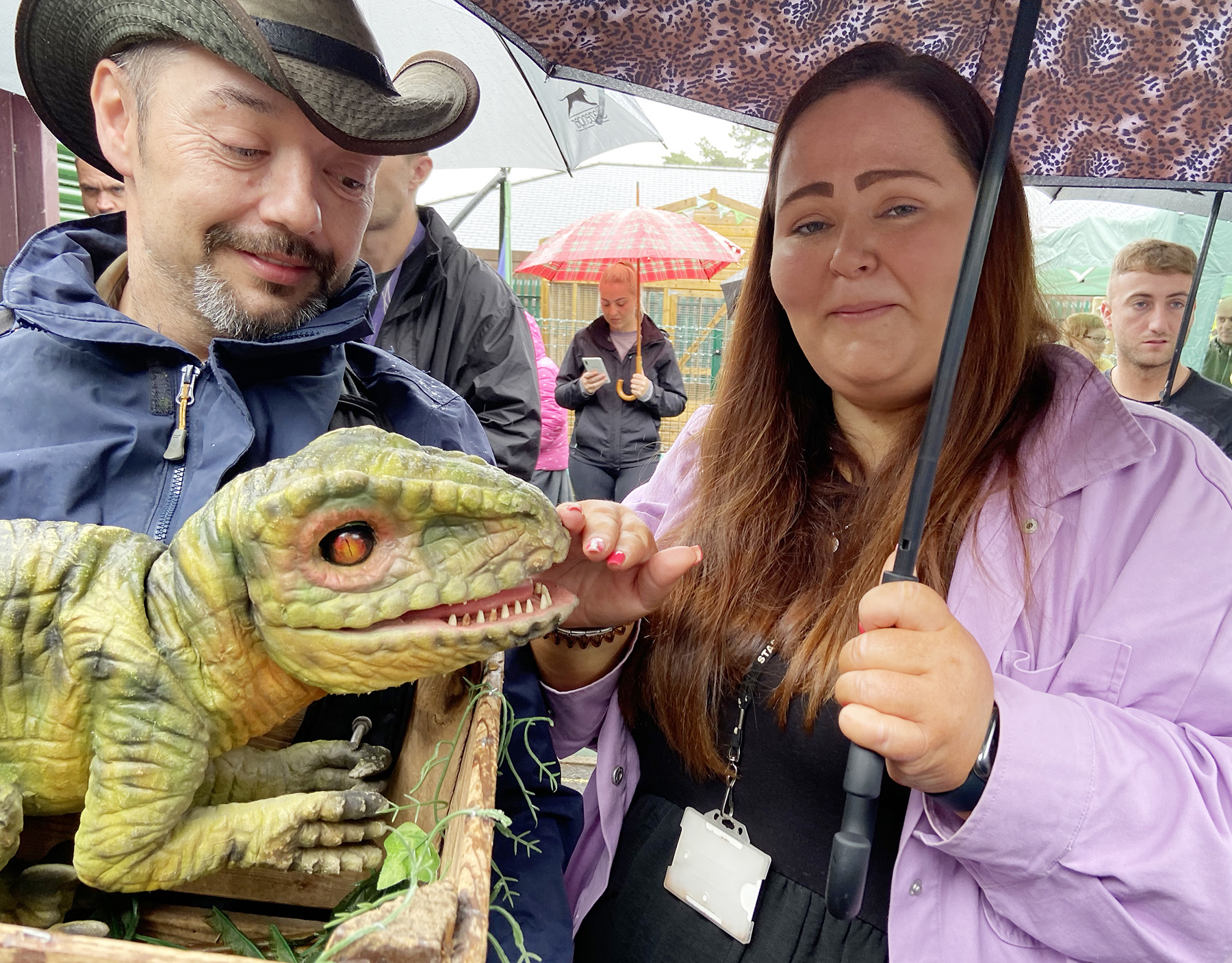 DINO: A brave Lorraine Brunty at St. Michael's Nursery School 