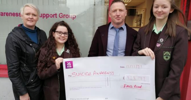 AWARENESS: Year 14 pupils raised over £900 for Suicide Awareness