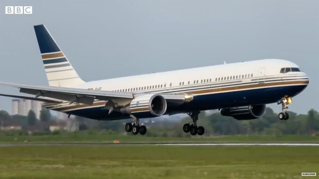 EMPTY: The chartered jet destined for Rwanda heading back empty to its UK base