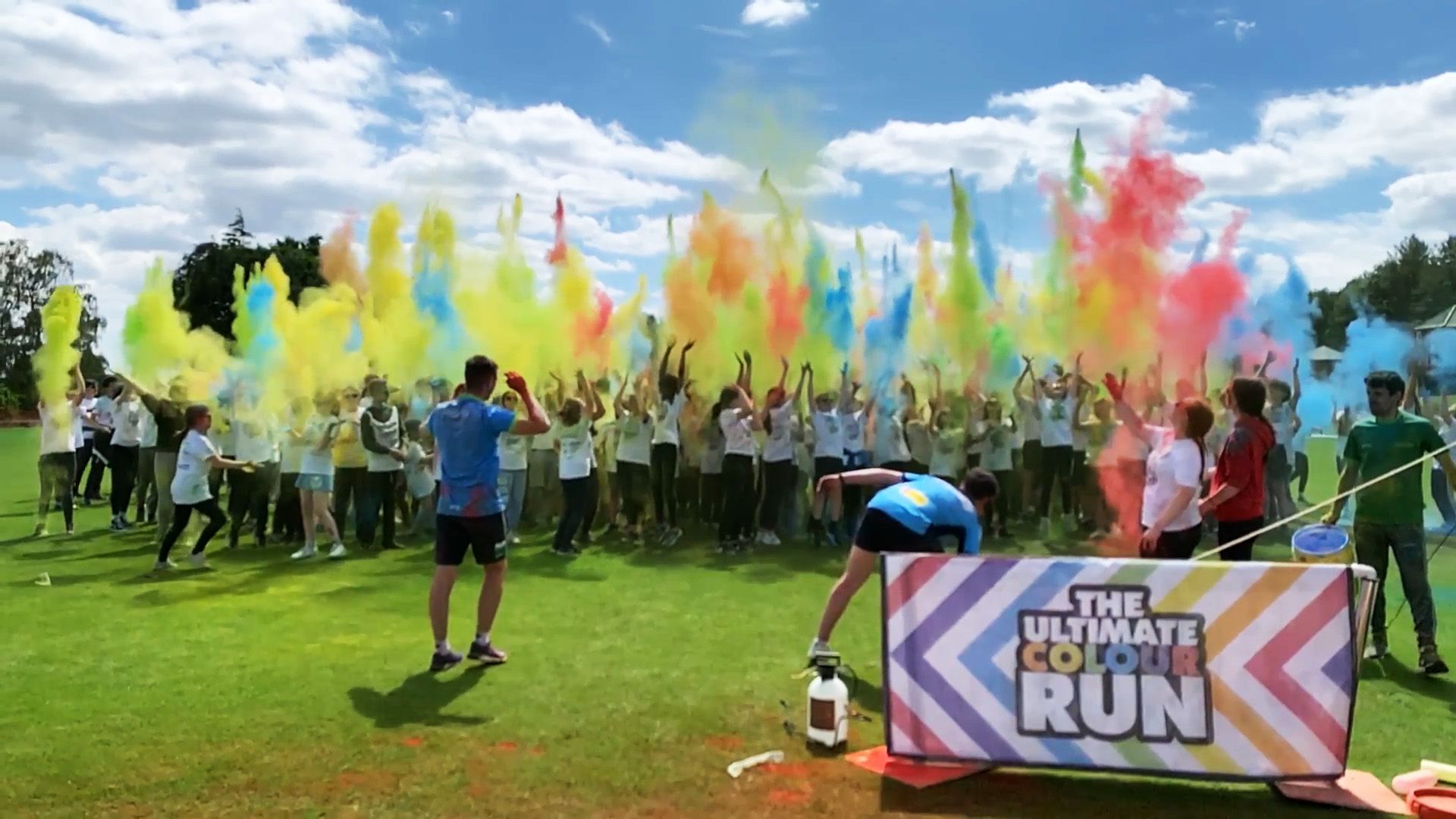 COLOUR RUN: Staff and pupils from Belfast Royal Academy took part in a sponsored walk and colour run to raise money for three local charities 