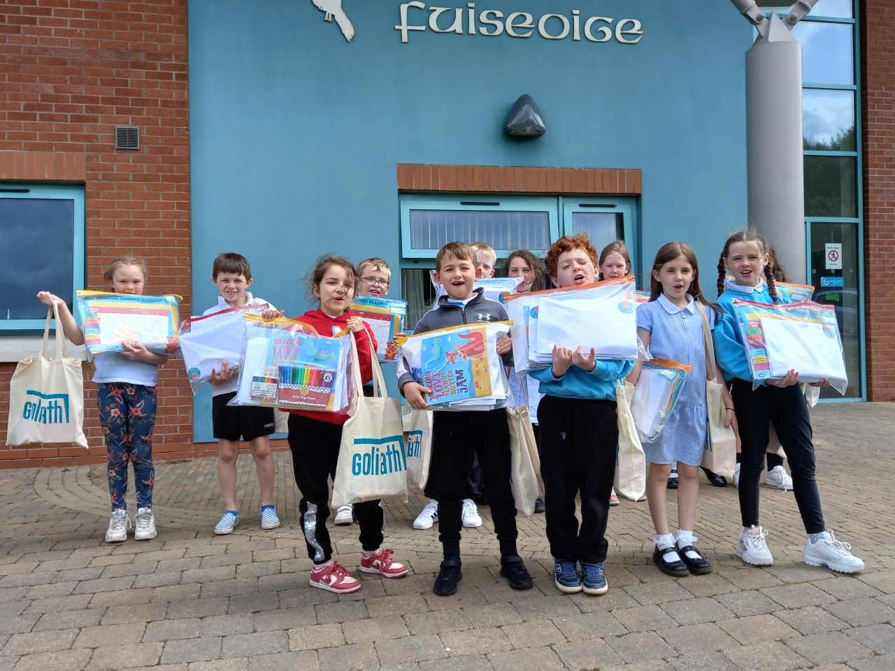 READING: Pupils at Scoil na Fuiseoige in Twinbrook will take part in the Goliath Trust’s Summer Reading project