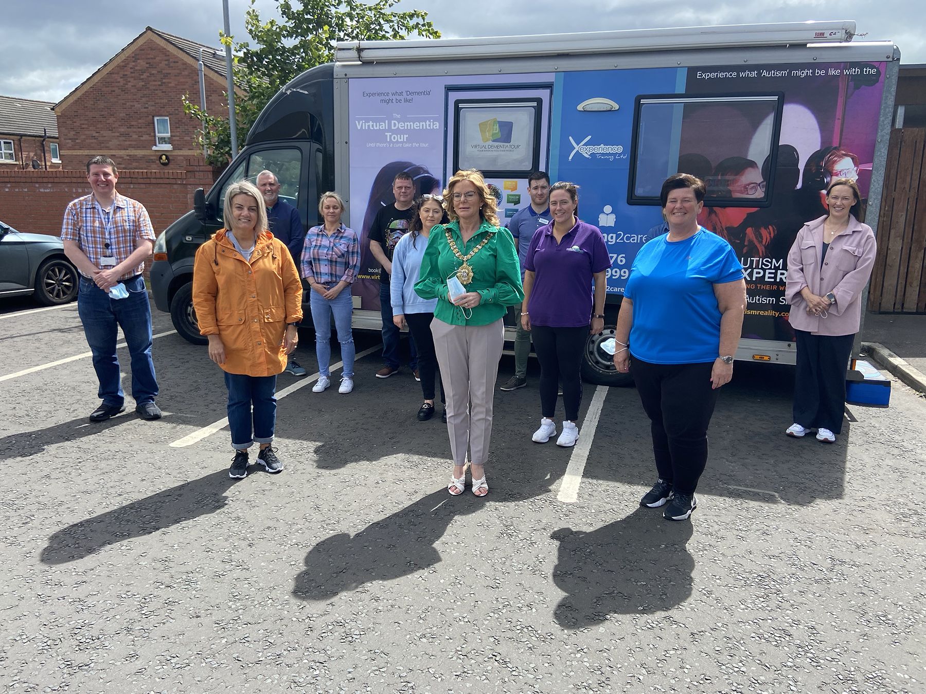 TOGETHER: Lord Mayor Cllr Tina Black launched the virtual dementia bus at Cullingtree Meadows