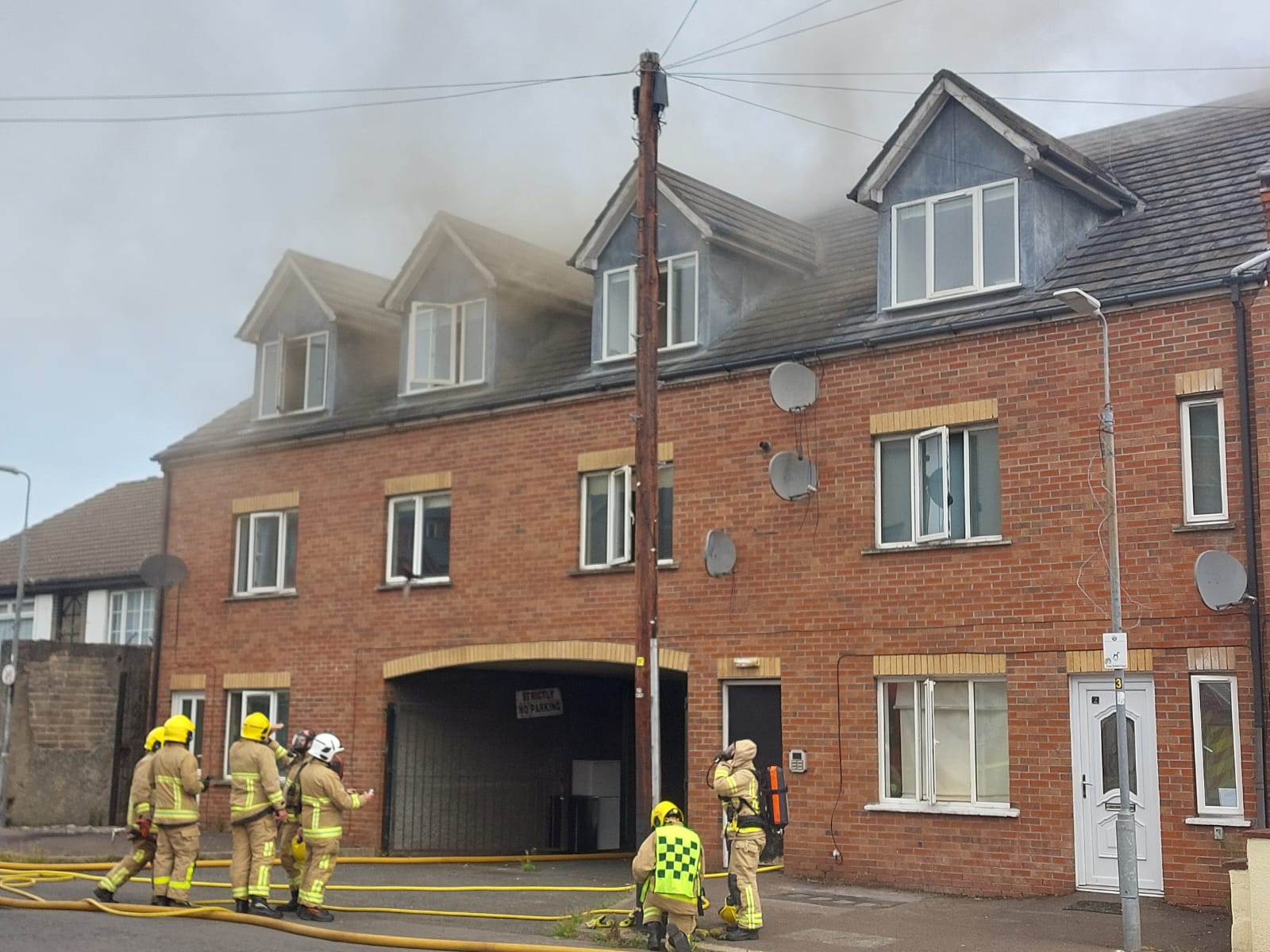 Apartment block fire treated as 'accidental'