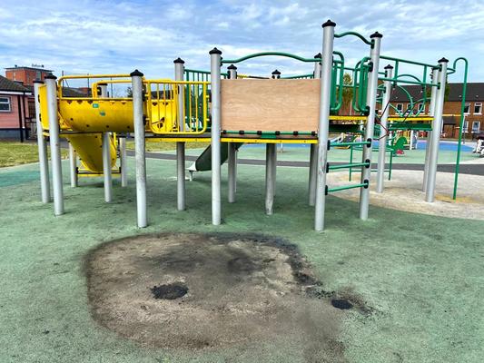 Arsonists force children's play park in the Market area to close