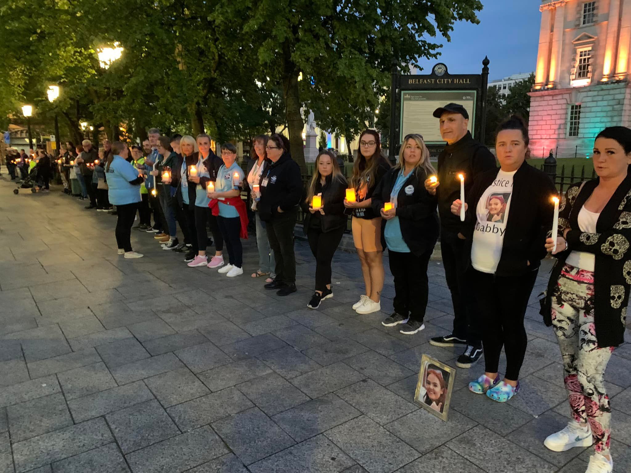VIGIL: People\'s Kitchen held candle lit vigil at City Hall on Sunday evening