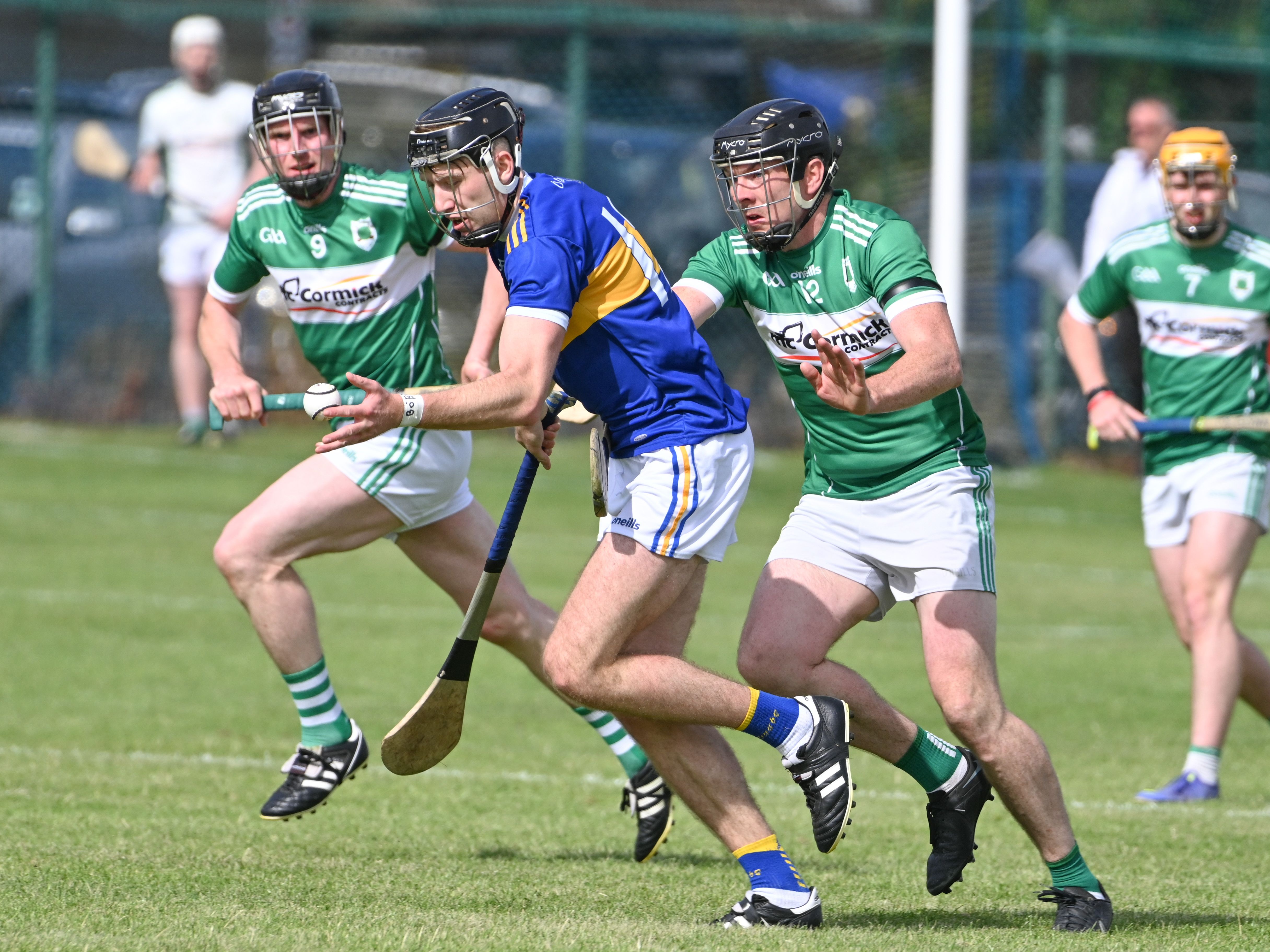 Aodhán O\'Brien is challenged during Saturday\'s win for Rossa