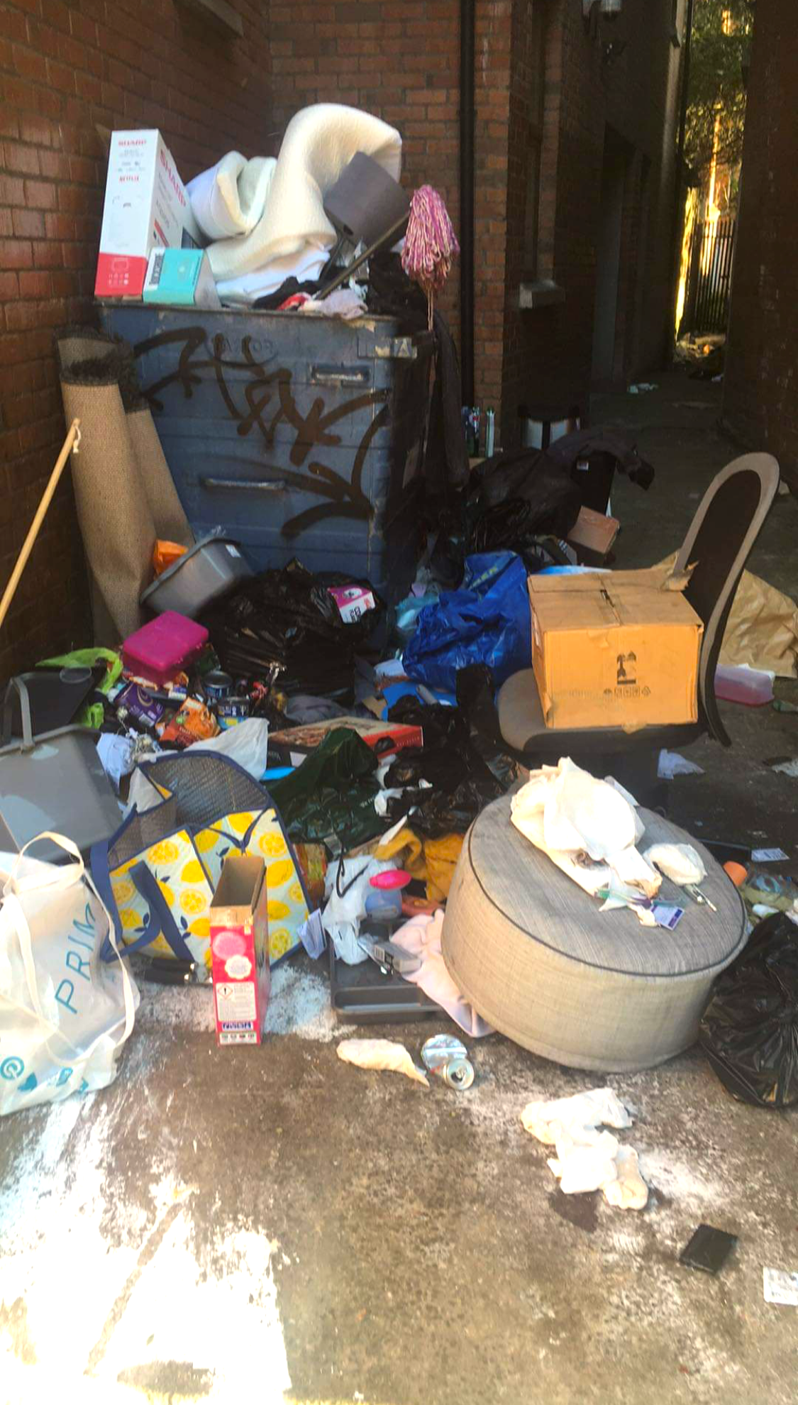 FLY-TIPPING: An alleyway off Fitzroy Avenue in South Belfast