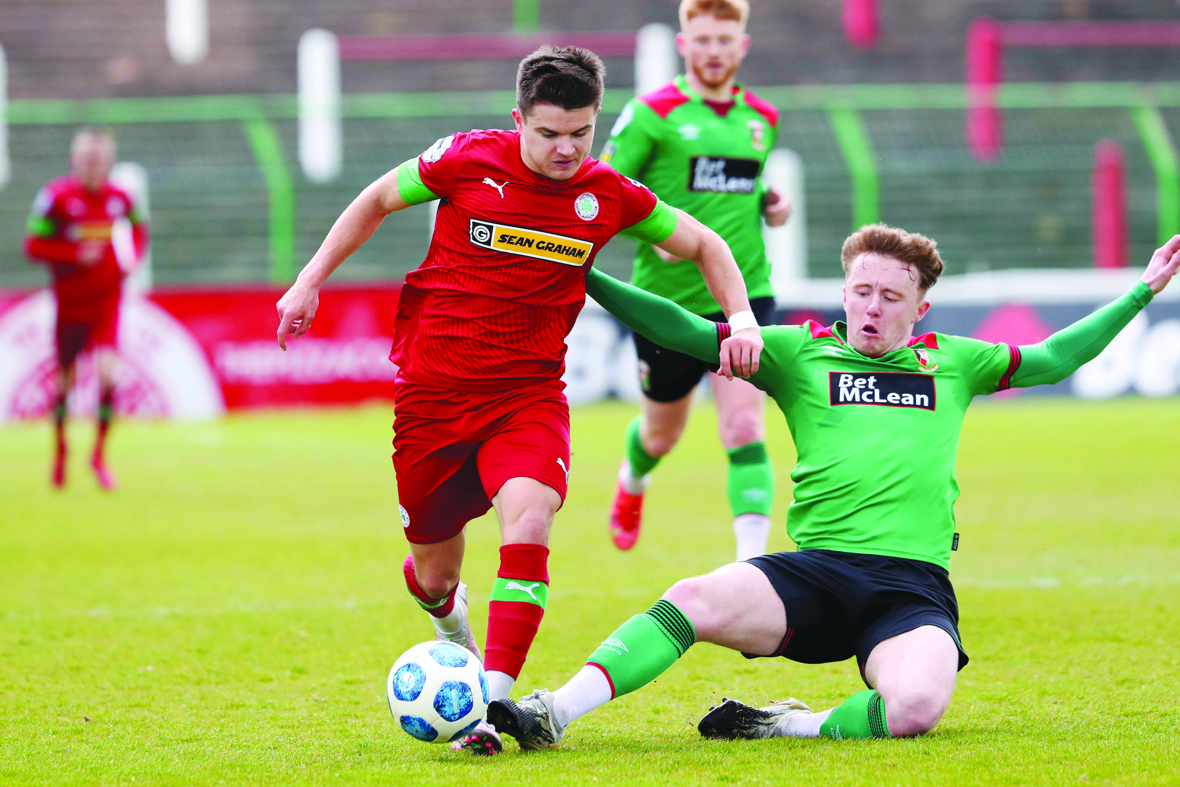 Michael McCrudden has swapped Solitude for the Showgrounds and will come up against his old club on Saturday