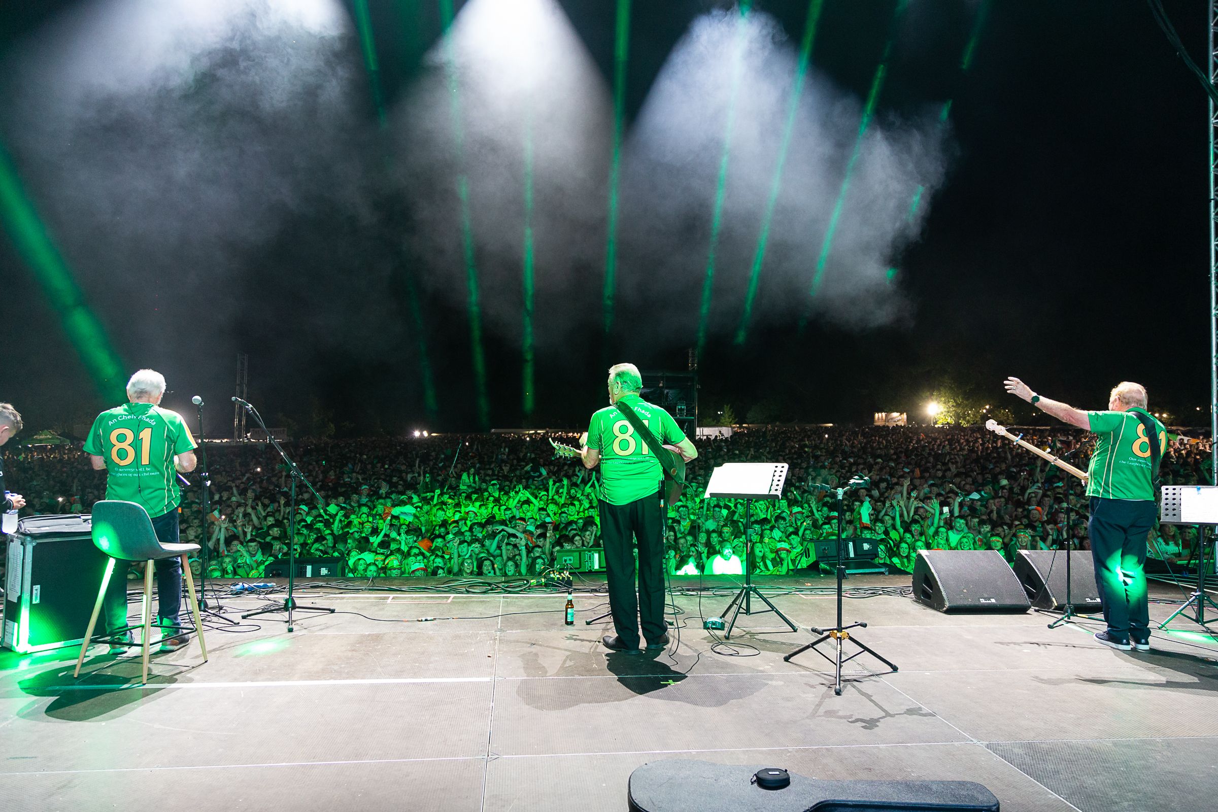 ECSTATIC: The 10,000 strong crowd went wild for the Wolfe Tones