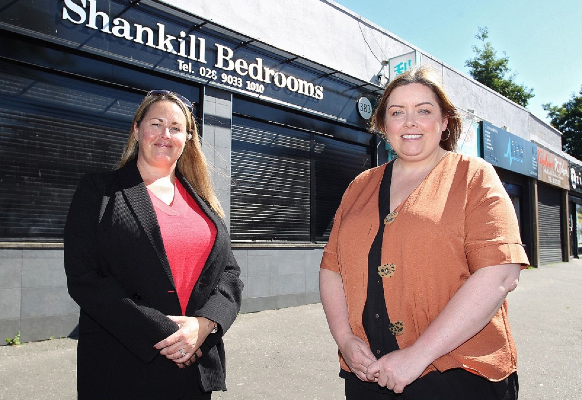 IMPROVEMENTS:  Communities Minister Deirdre Hargey  with Ciara Lappin, Technical Director Doran Consulting