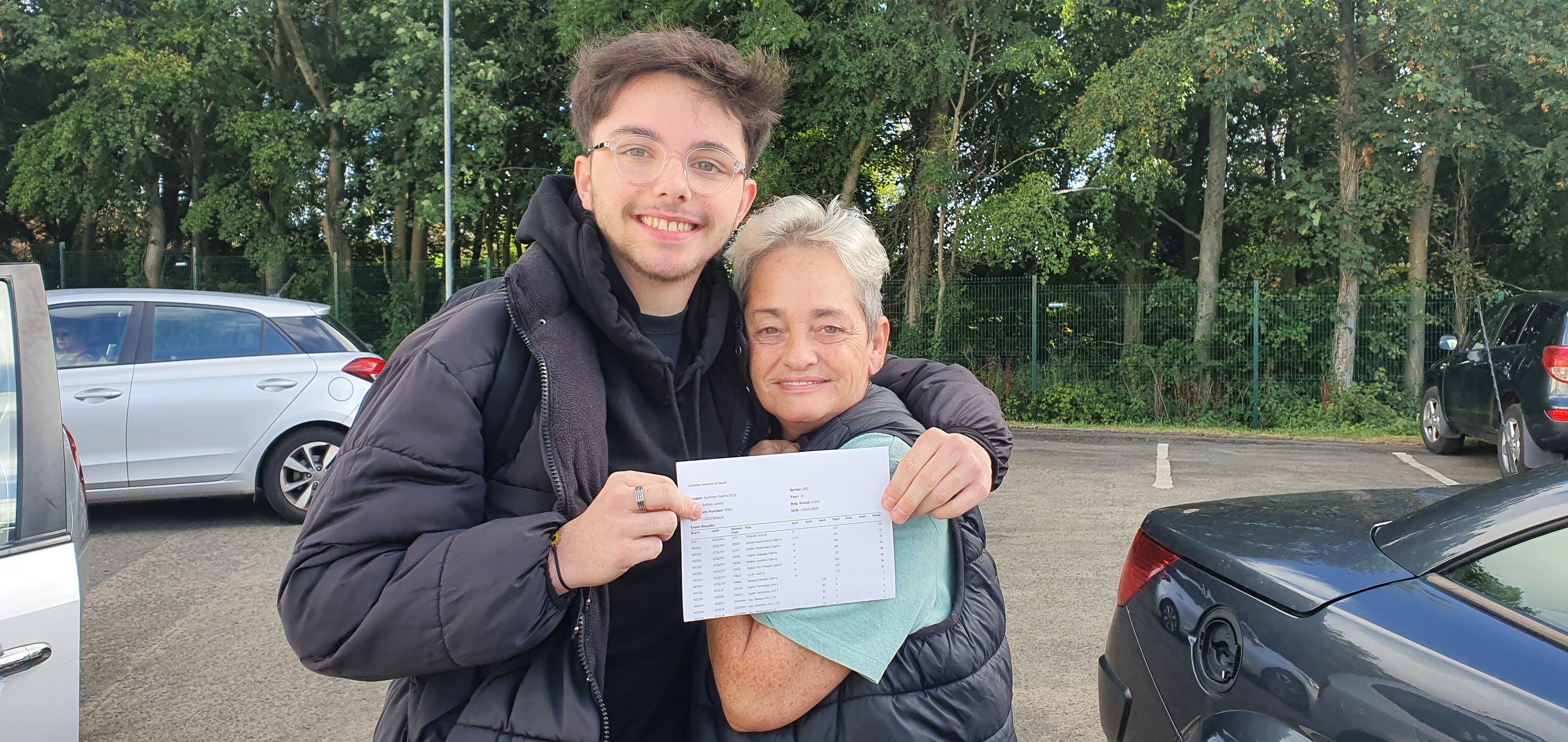 TOP MAN: Joshua Lavery who received ten A*s with his mum