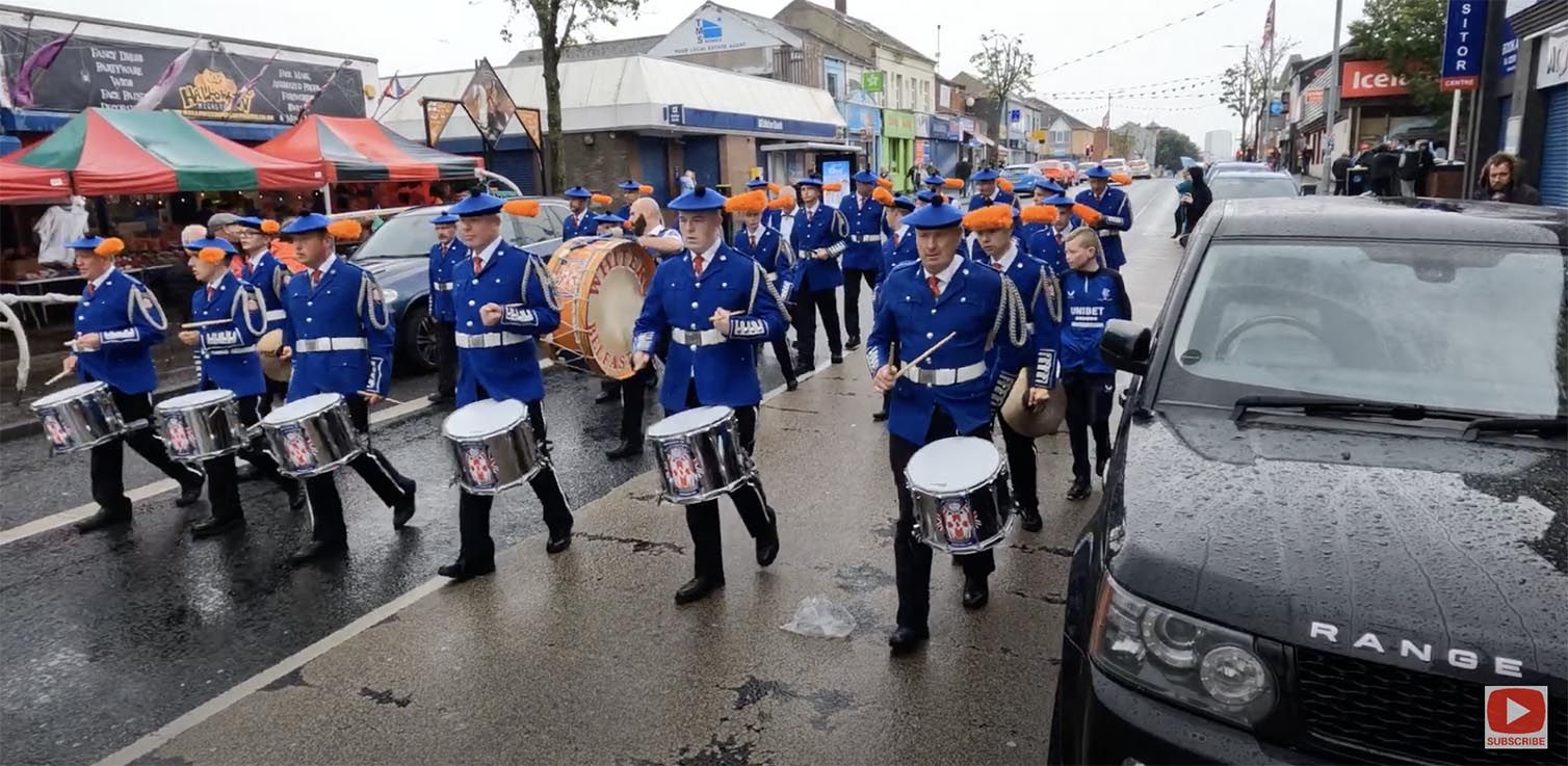 PARADE: The Whiterock Flute Band marching on Saturday