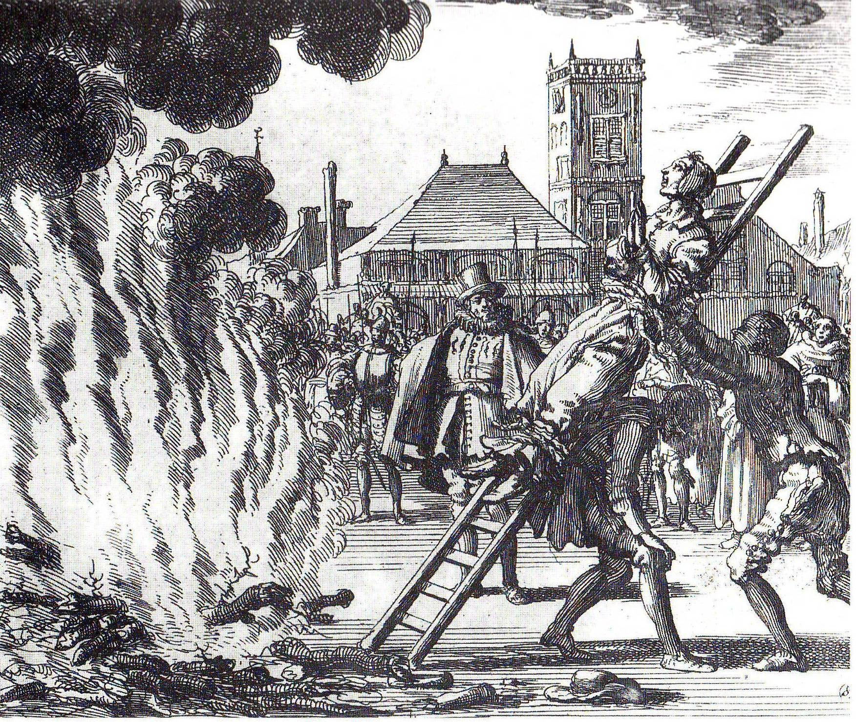 MARTYR: Anabaptist Anneken Hendriks being burnt for heresy