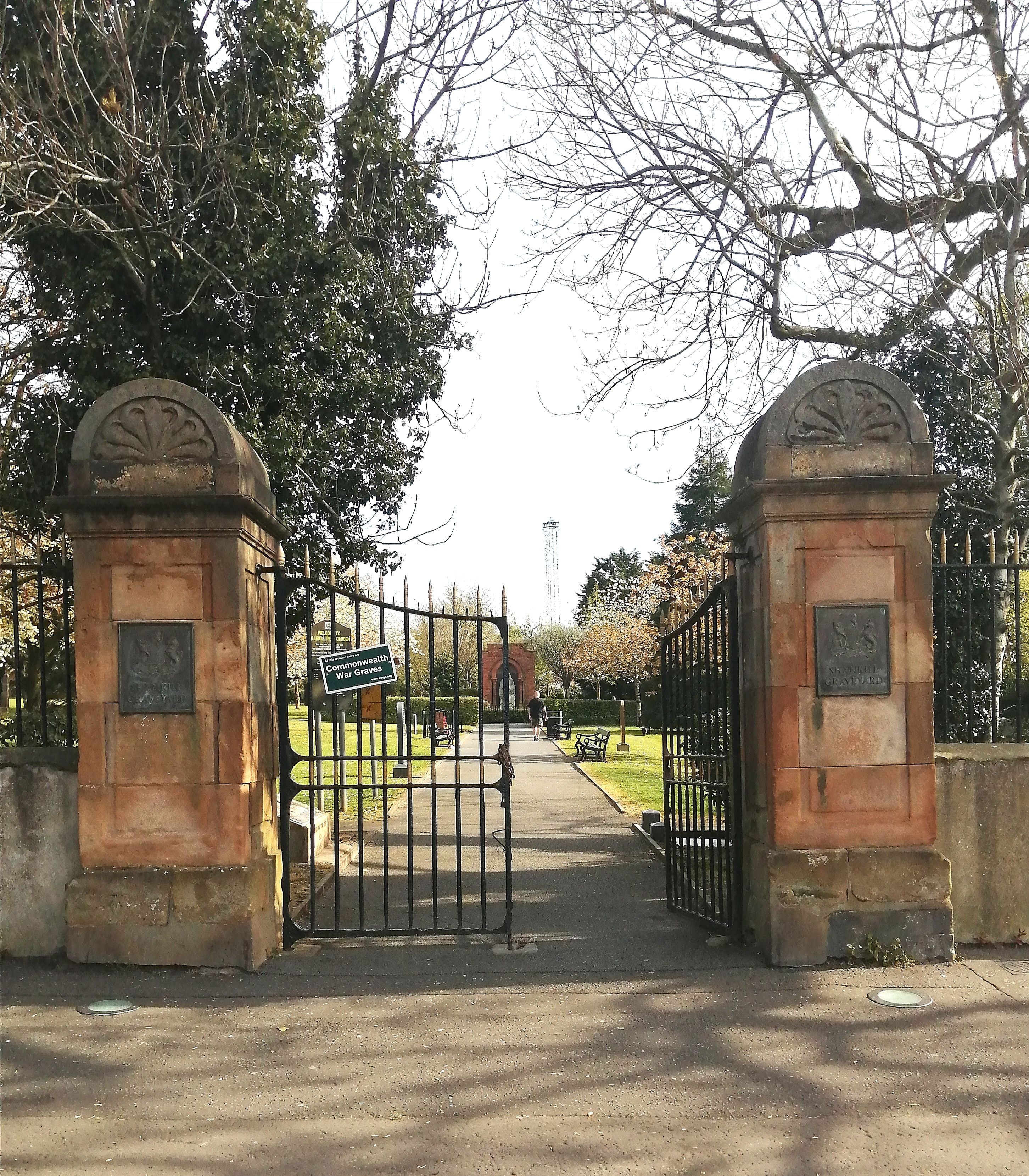 ENTRANCE: How you arrive at Shankill Cemetery today