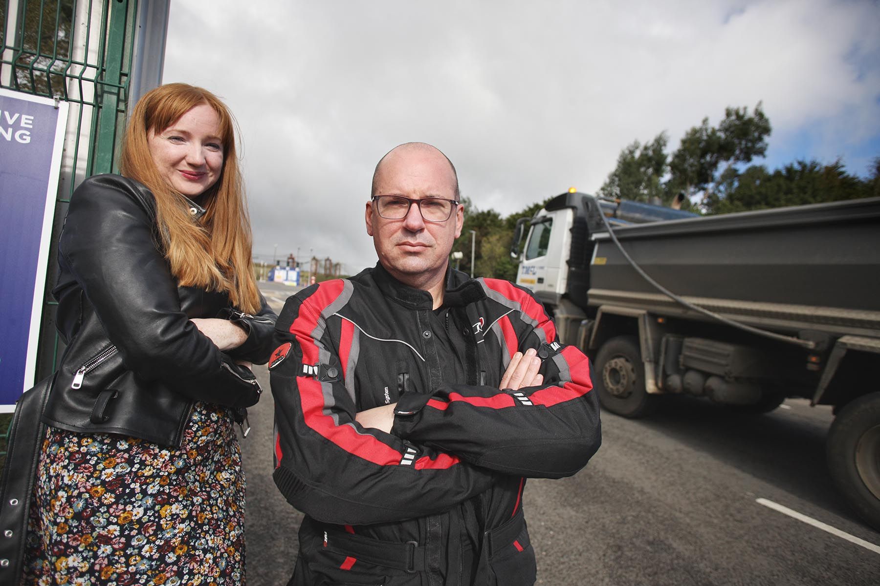 DELIGHTED: Residents Mairead Connolly and James McCarthy have welcomed the news that the landfill will close later this year