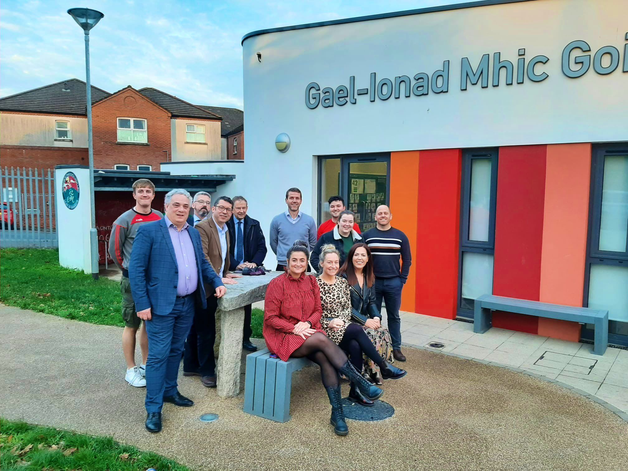 STILL STANDING: The Glór na Móna team at the Upper Springfield centre