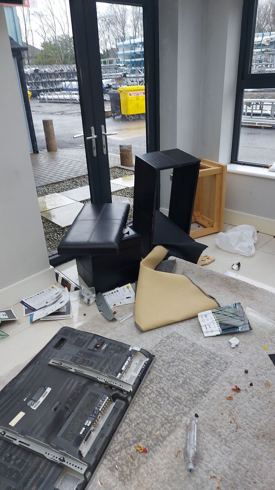 BREAK-IN: The ransacked office has left staff devastated