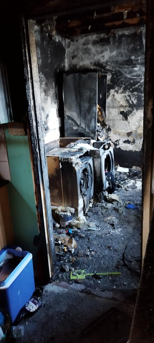 DAMAGE: Nicole\'s house has been left destroyed by the blaze