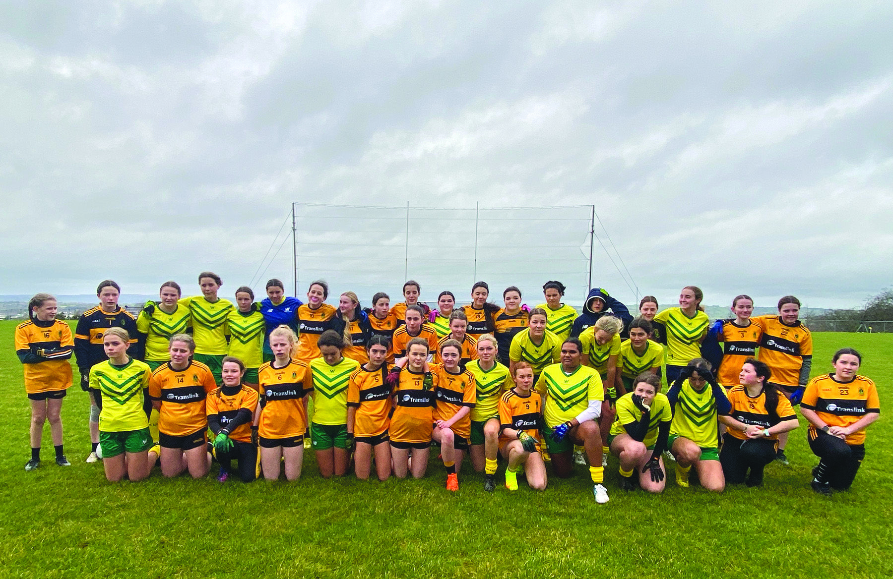 The Naomh Éanna and Australian Warriors’ U16s ahead of their game last week