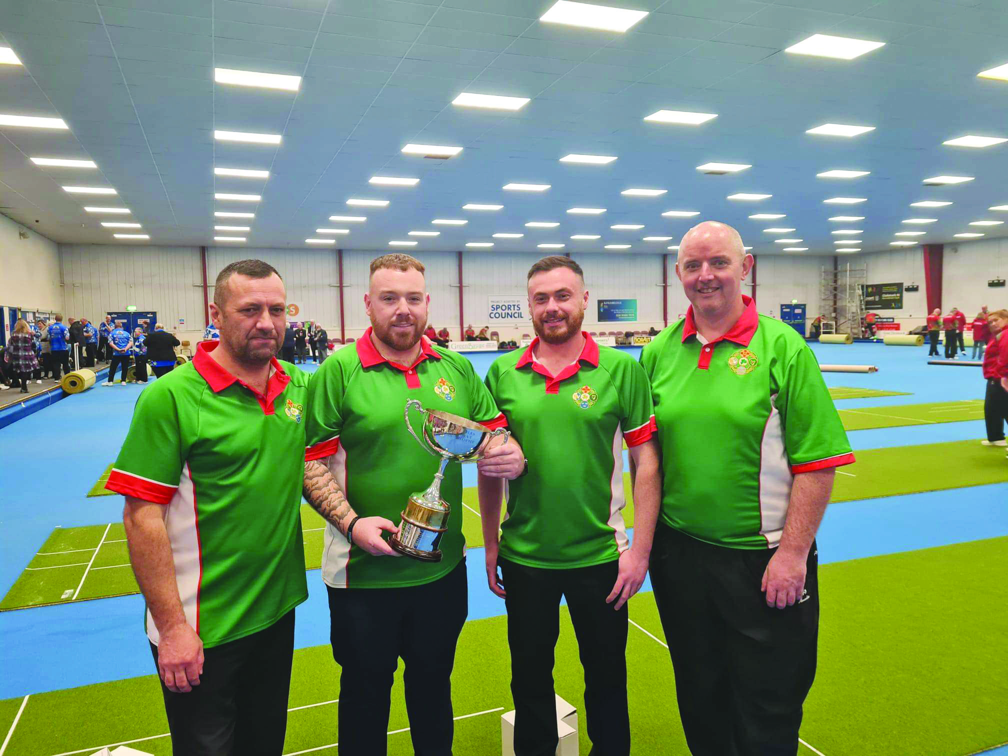Gerard McCloskey, Nathan Haire, Nick Haire and Terry Crawford after winning the British Isles Championships