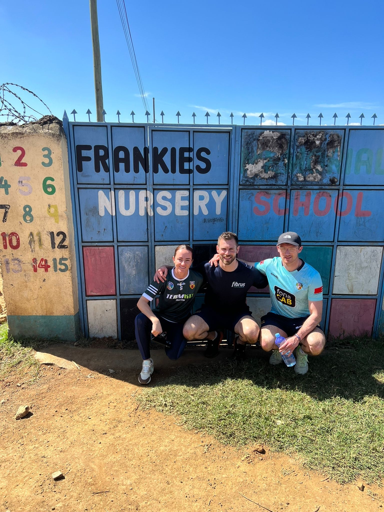 KENYA \'ONCE-IN-A-LIFETIME\' VISIT: Jane Adams, Neil McManus and Paddy Burke outside Frankie\'s Nursery