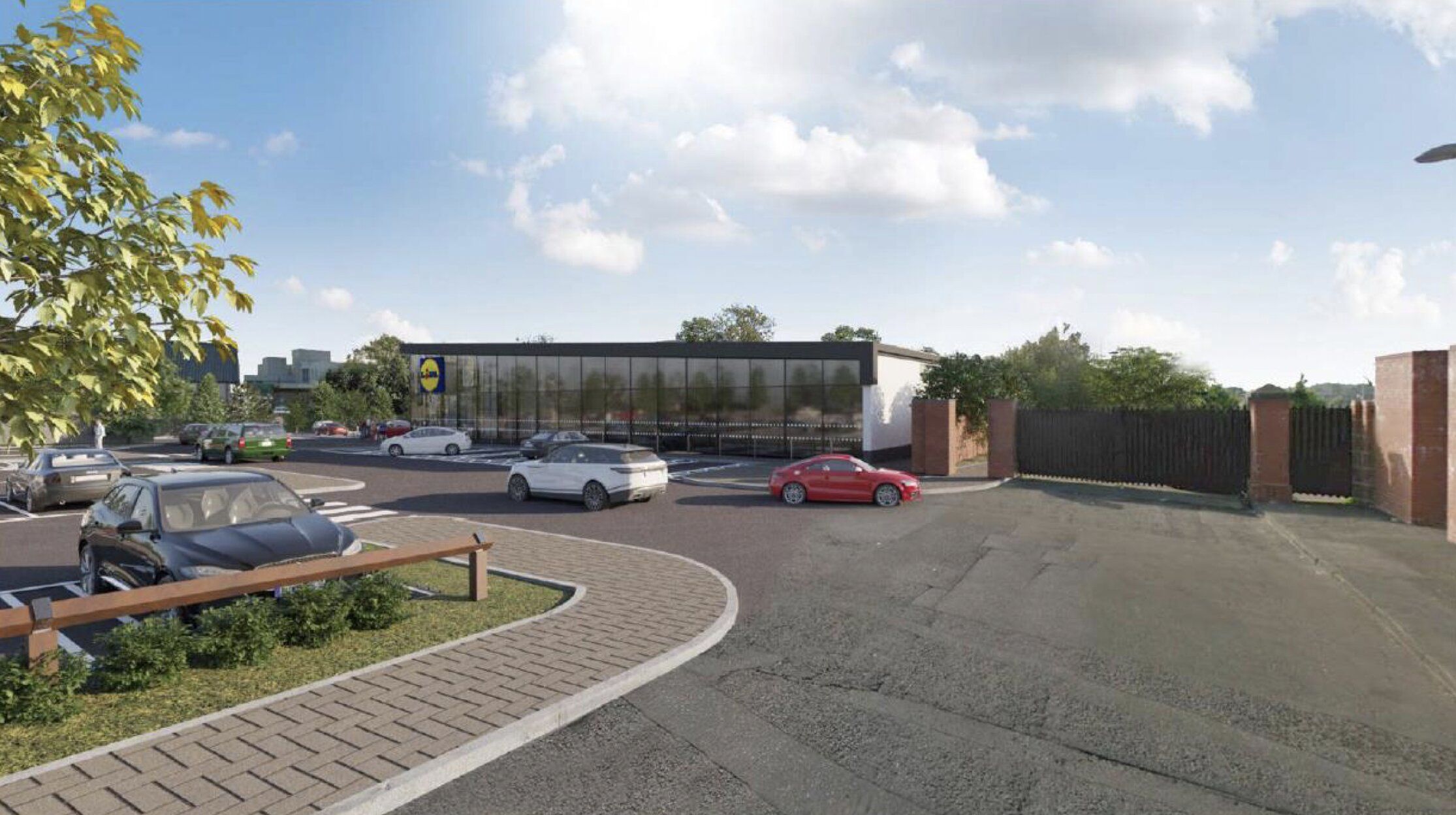 REDEVELOPMENT: Plans for the redevelopment of the Lidl store on Stewartstown Road have been approved by Belfast City Council. Above, how the store will look