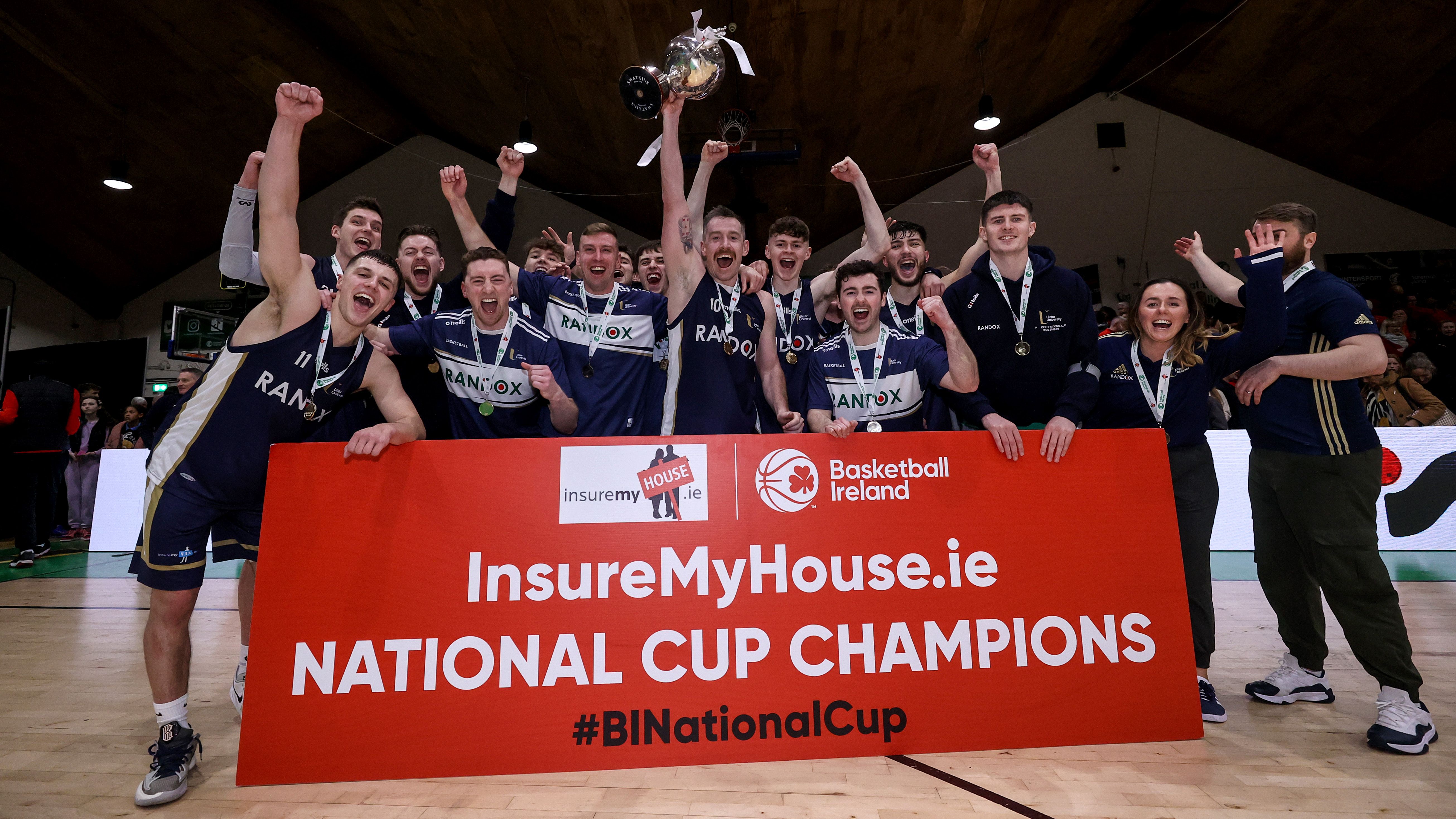 The Ulster University team celebrate their President\'s Cup win