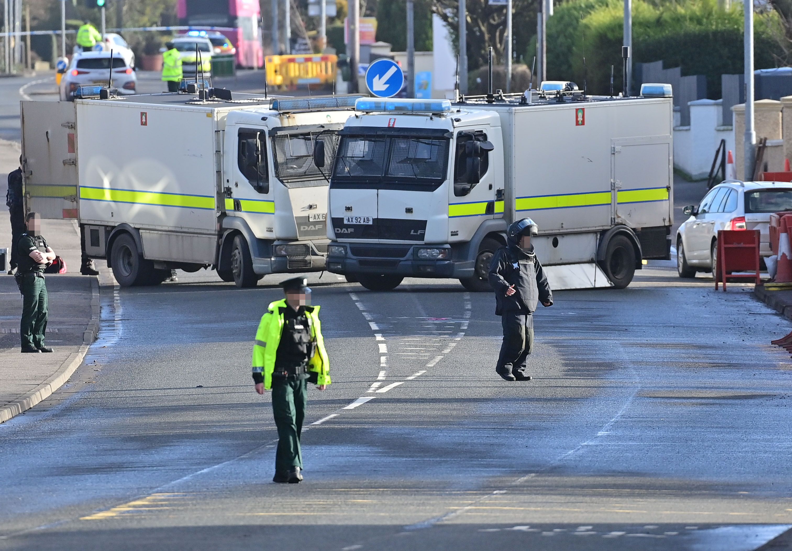 ALERT: ATO at the scene of the security alert on the Antrim Road on Wednesday