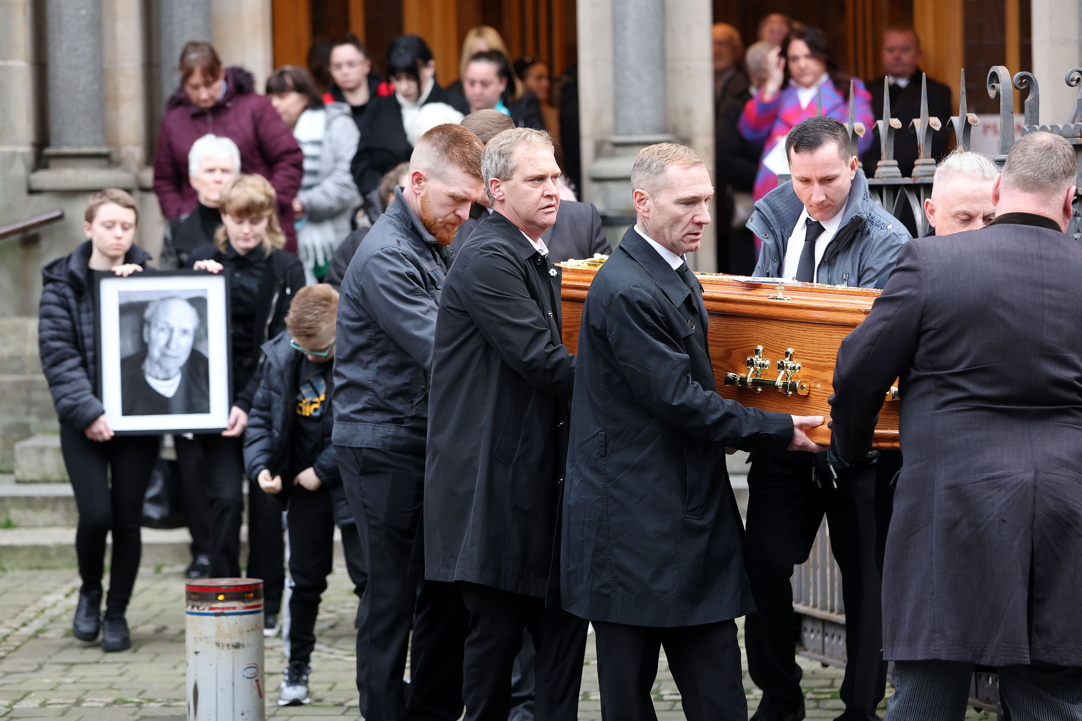 FUNERAL: Victims\' campaigner Jim McCabe was laid to rest alongside his wife Norah 