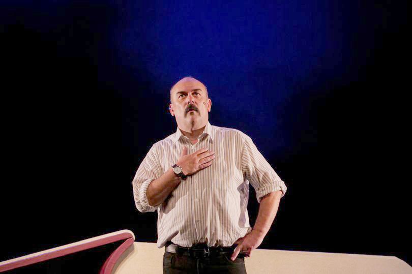 ON STAGE: Paul Garrett takes on the role of David Ervine in The Man Who Swallowed a Dictionary