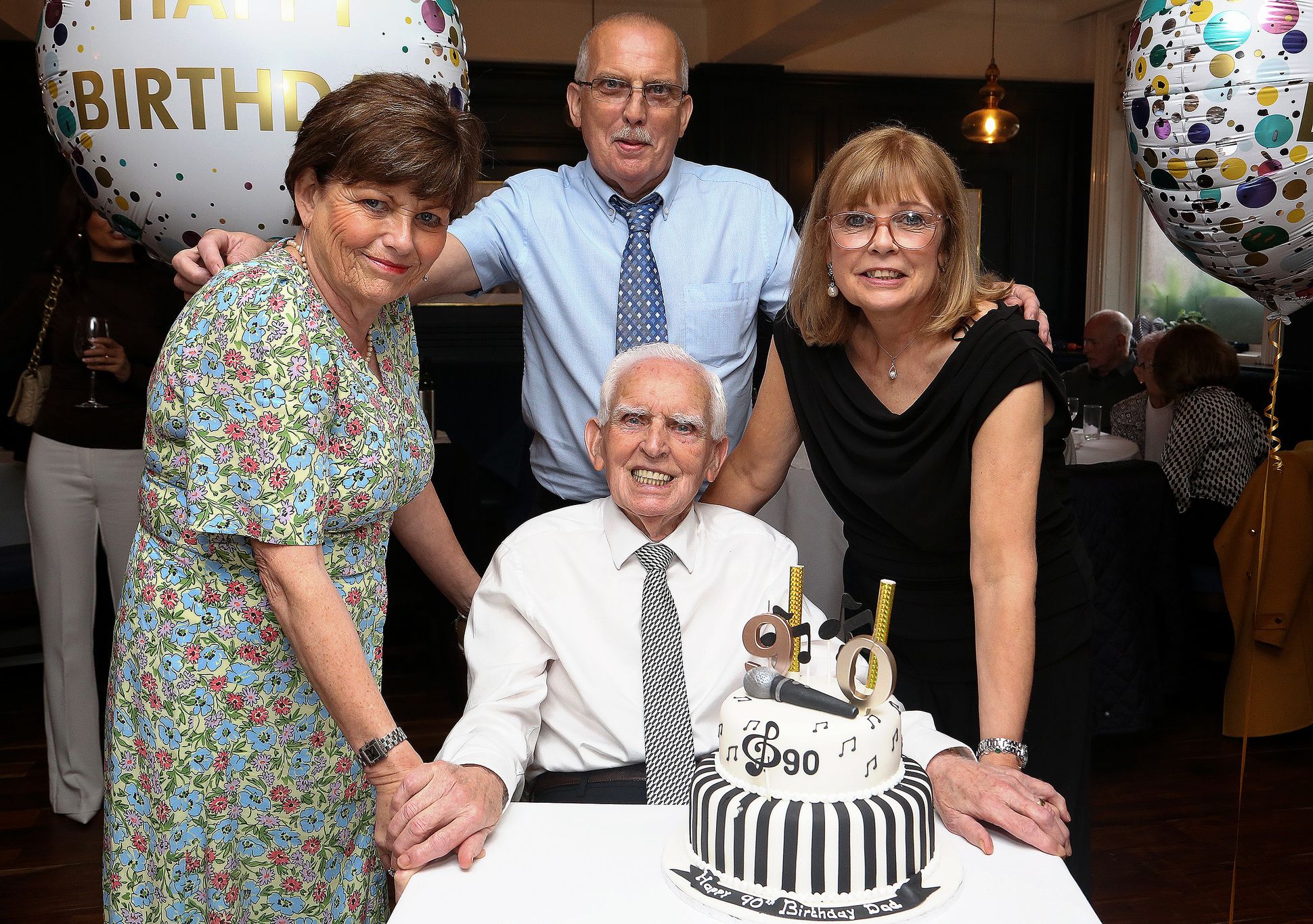 John Smyth with children, Linda McGarry, Paul Smyth and Isobel Brush
