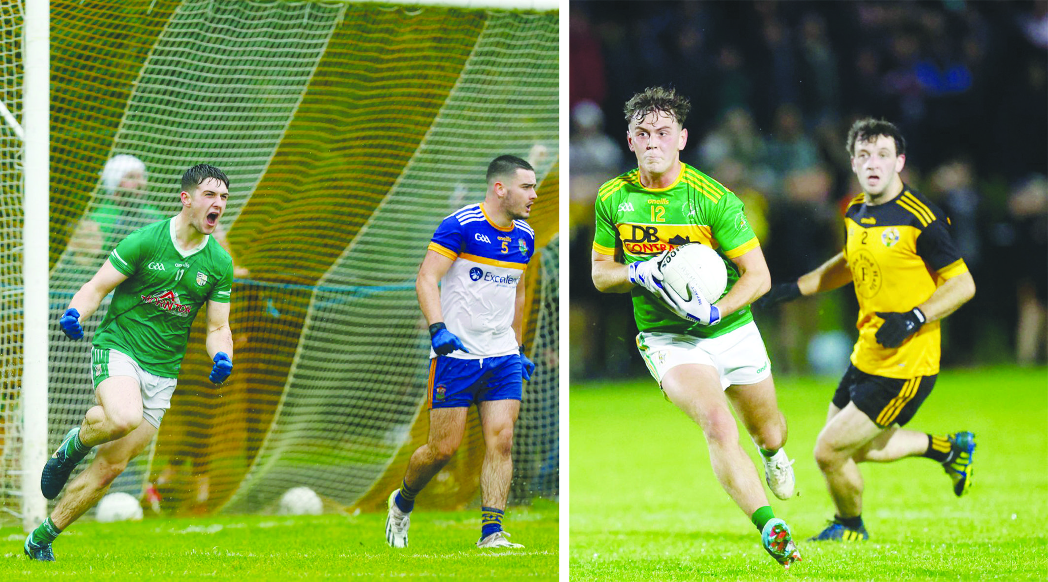 Cargin overcame St Brigid’s in their semi-final, while Dunloy stunned Portglenone 