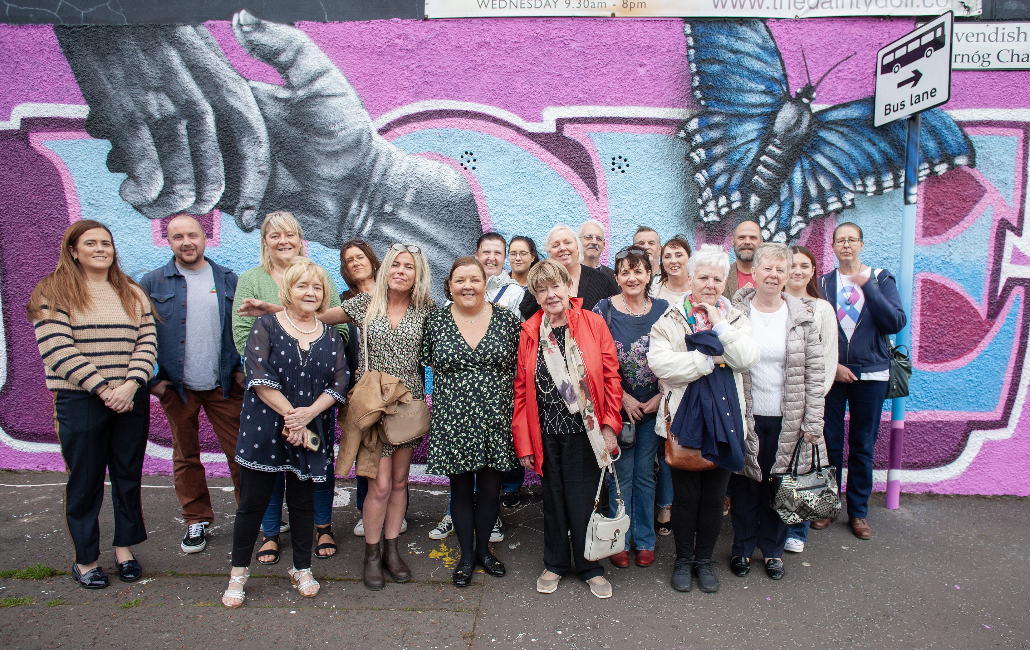 TOGETHER: Launching the mural this week in West Belfast