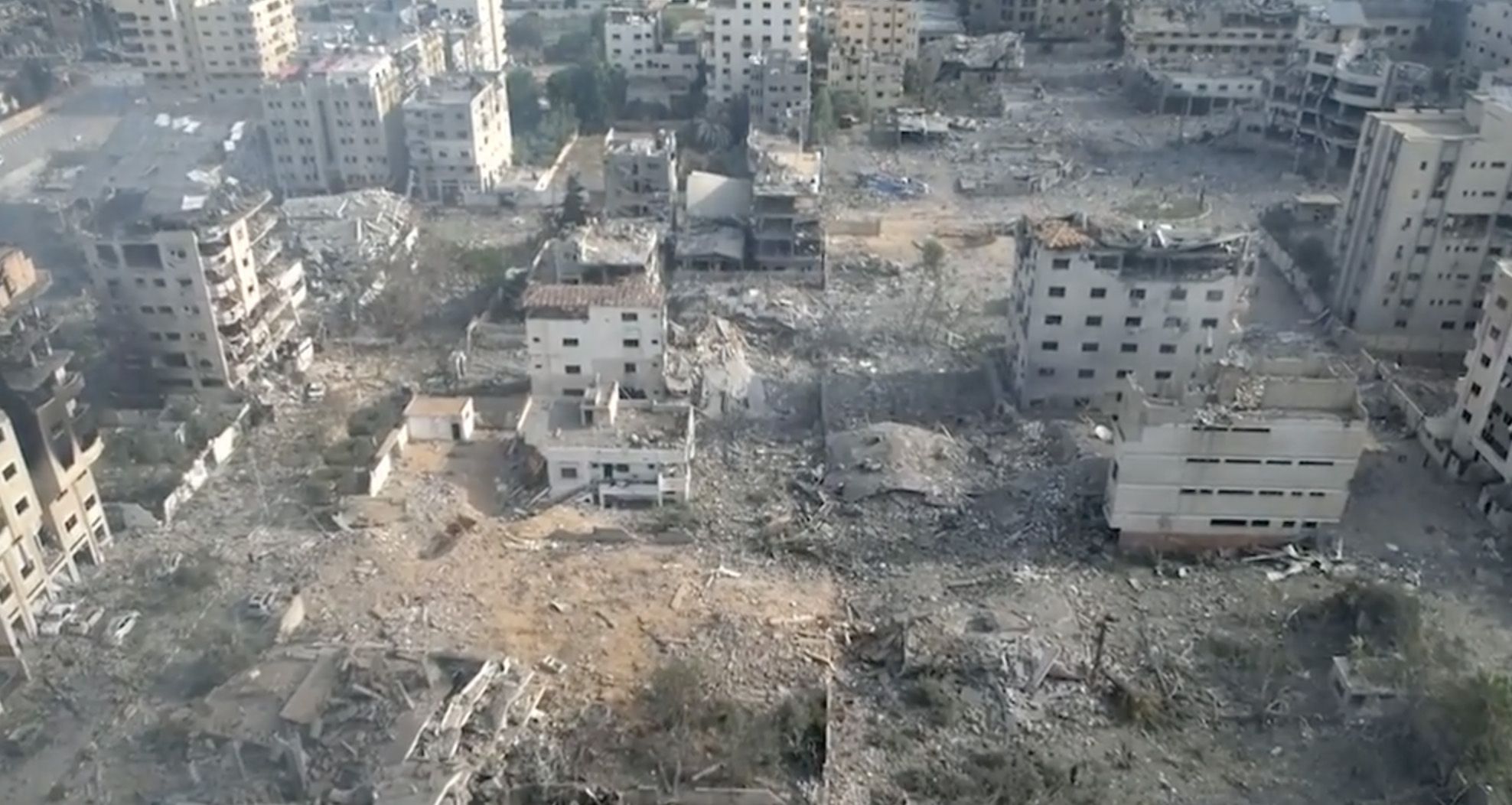 WIPED OUT: Large swathes of Gaza have been flattened by the IDF since Saturday