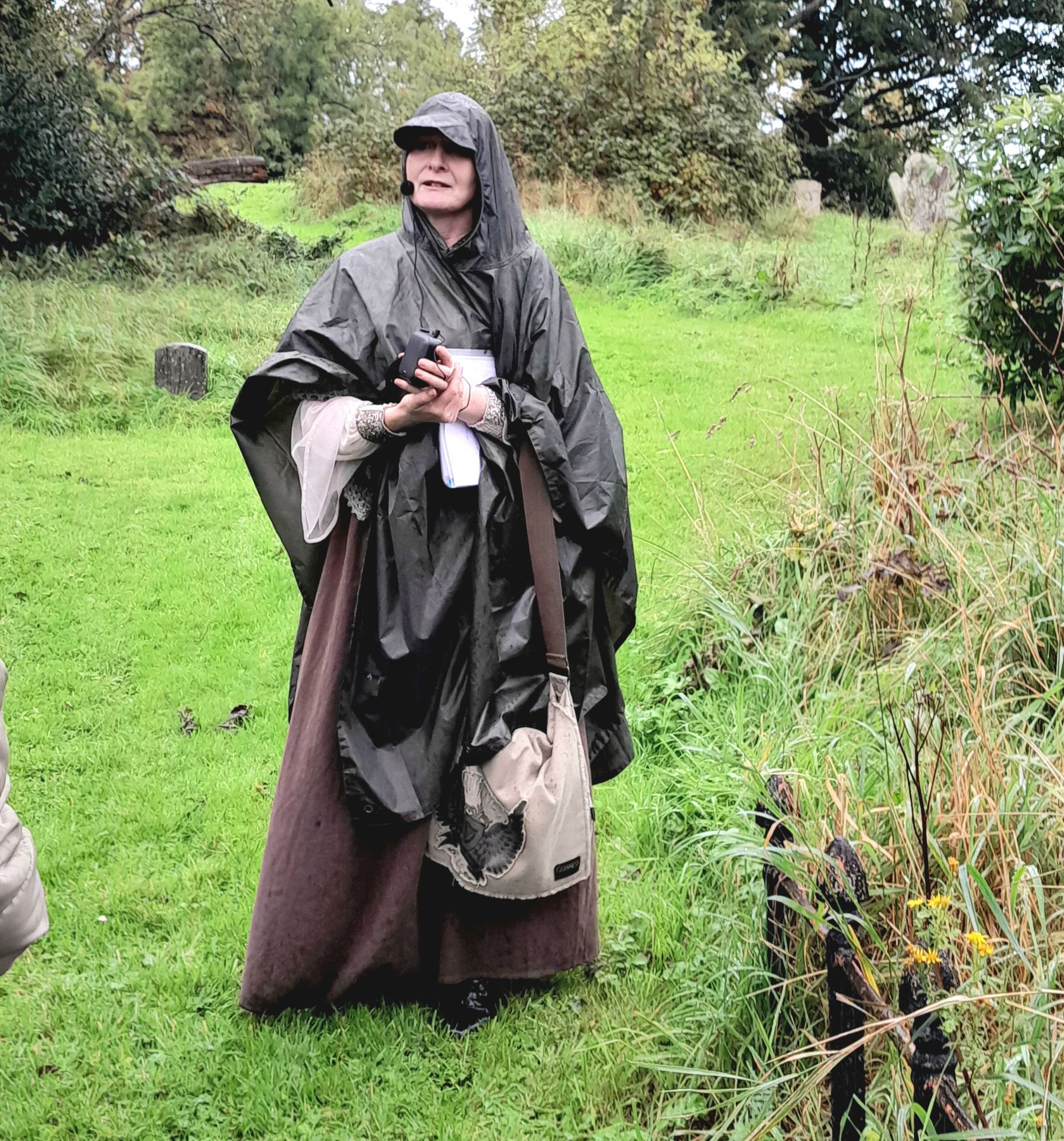 GUIDE: Deidre Nic an tSionnaigh giving a tour at Friar\'s Bush Cemetery