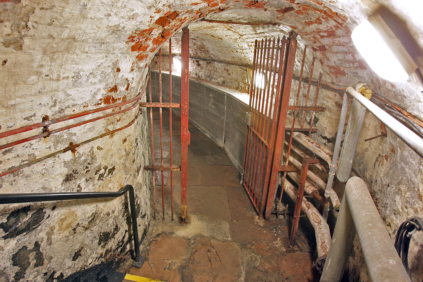 The tunnel linking the jail to the old courthouse