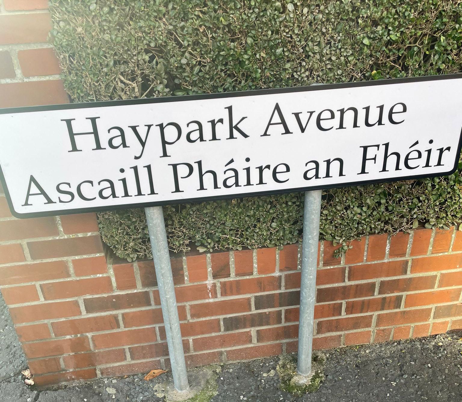 MISTAKE: One of the signs in South Belfast
