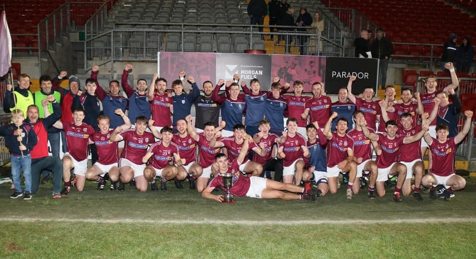 Bredagh celebrate after their win over Carryduff  in Newry on Saturday 