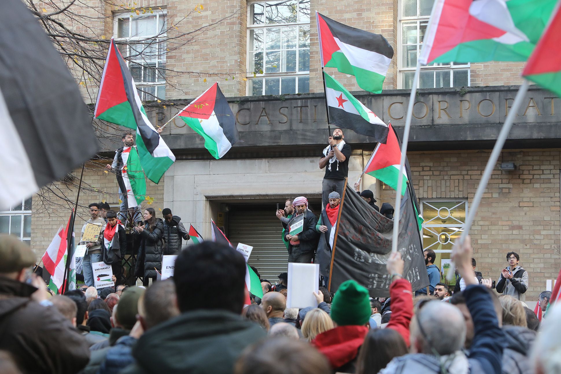 PALESTINE: Thousands marched from City Hall to the BBC Headquarters to protest against their coverage of the attacks on Gaza