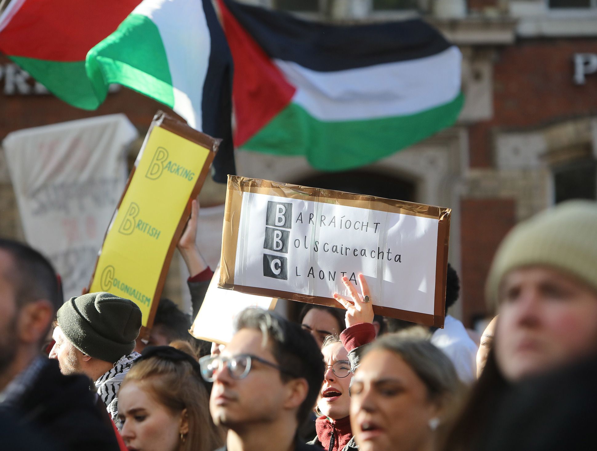 PALESTINE: Thousands marched from City Hall to the BBC Headquarters to protest against their coverage of the attacks on Gaza